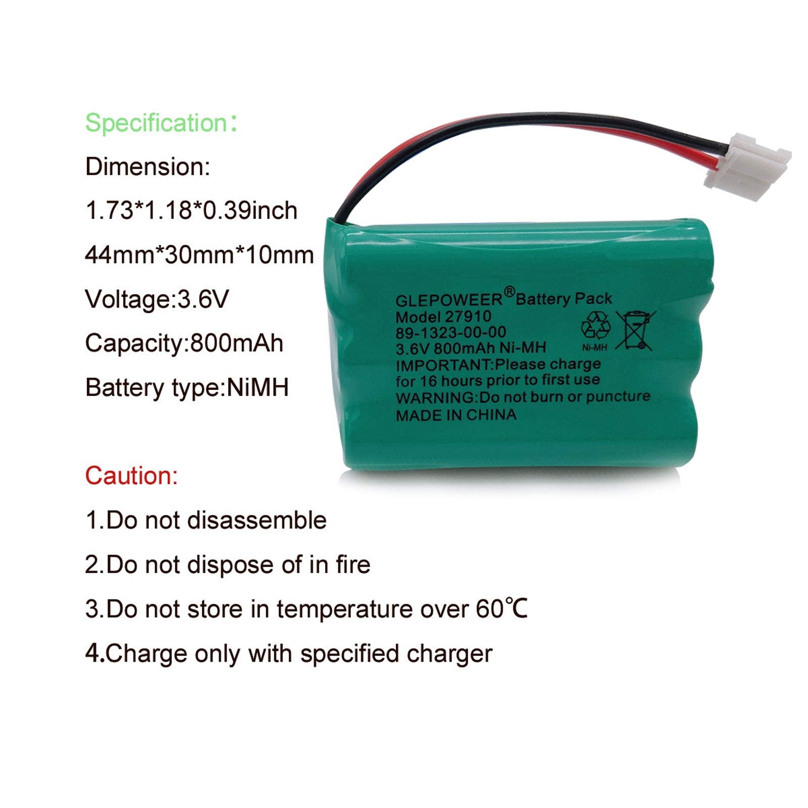 Glepoweer 27910 Cordless Phone Battery Compatible With 89 1323 00 00 E1112 E2801 Tl72108 Sd 7501 23 959 Cordless Handsets(3 Pack