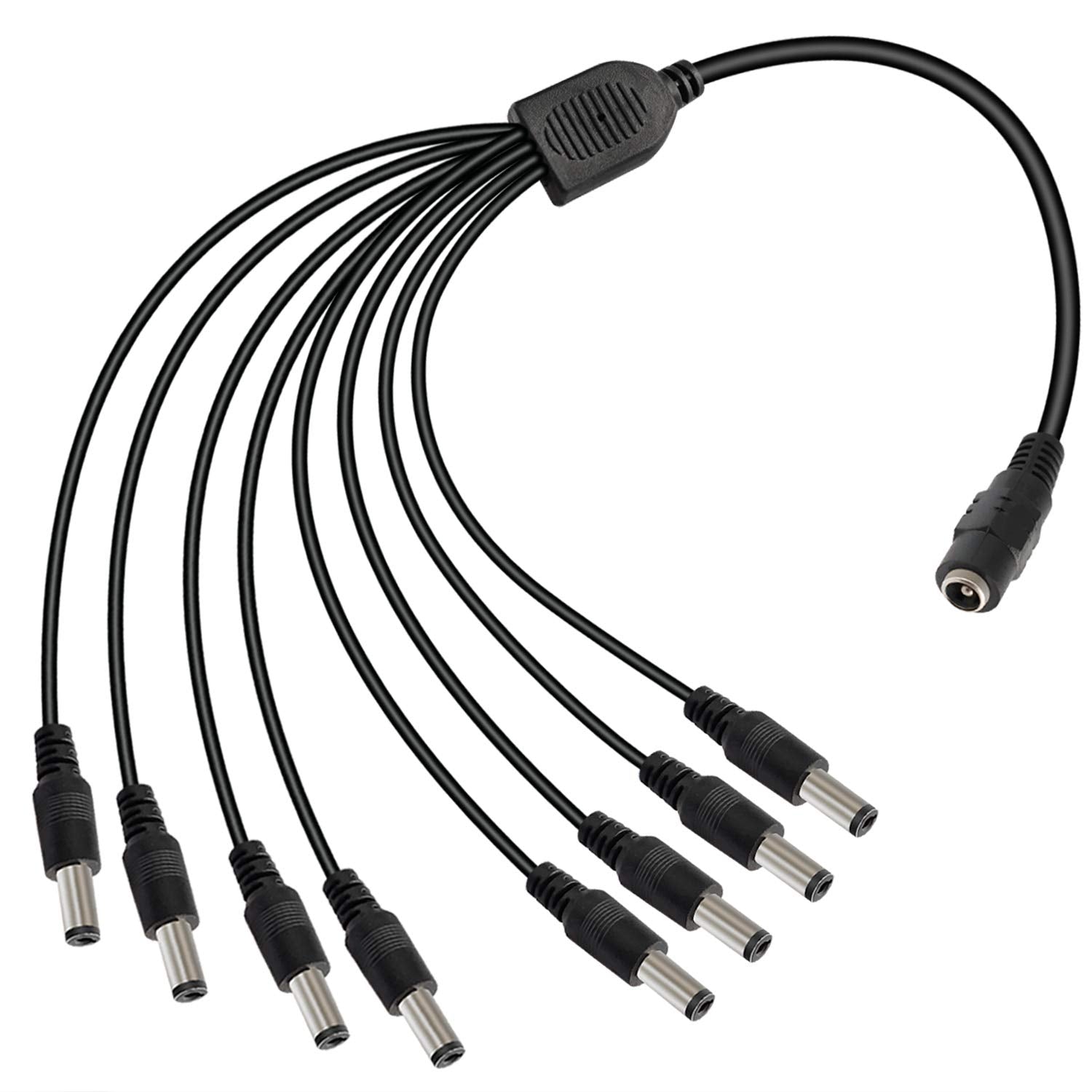 Saisn Dc Power Y Splitter Cable 1 Female To 8 Male Plug For Cctv Camera (1 To 8)