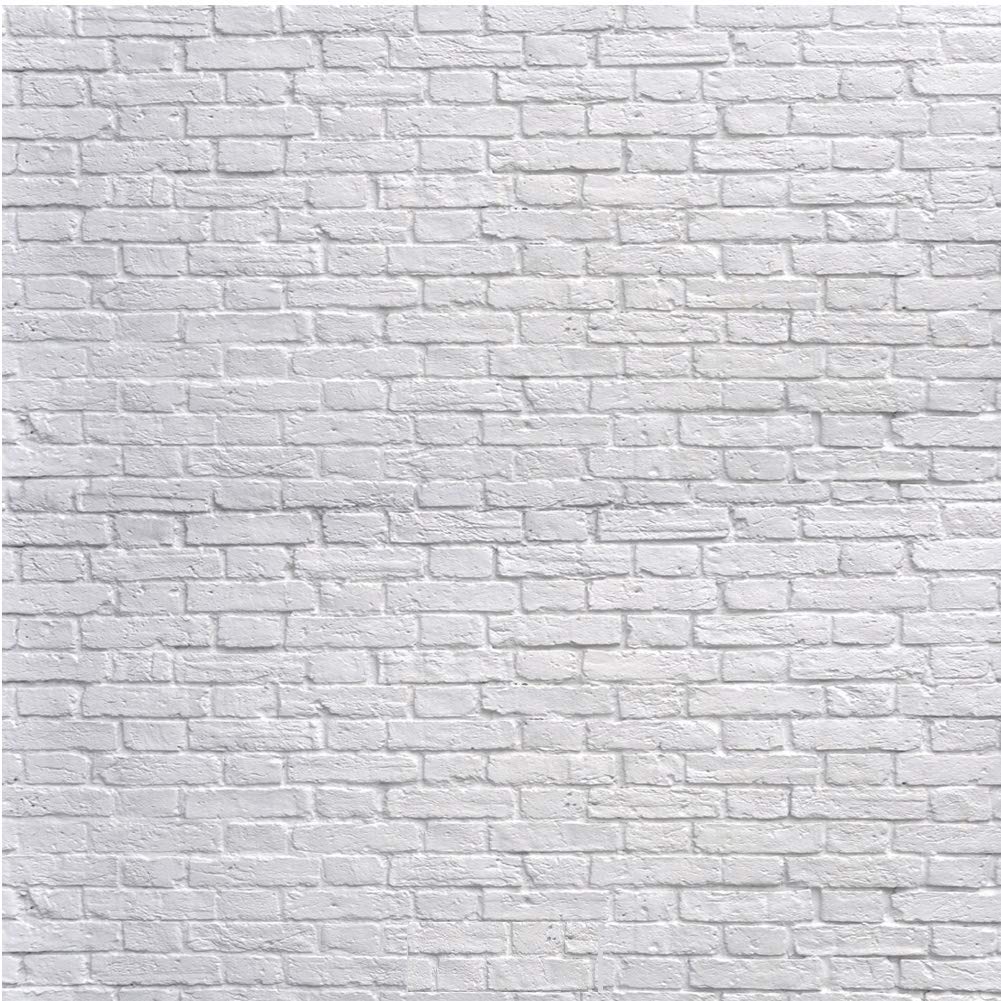 Sjoloon White Brick Wall Backdrop White Brick Photo Backdrop Thin Vinyl Photography Backdrop Background Studio Prop 10931 (10X10Ft)