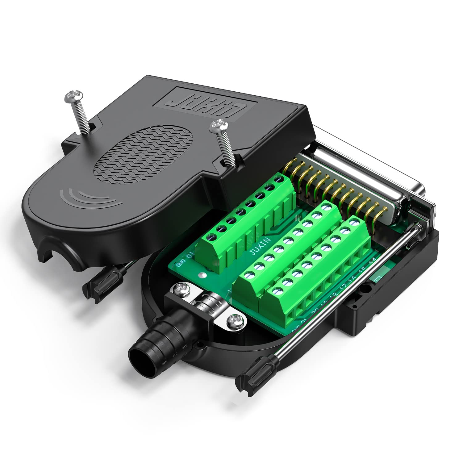 Juxinice No Soldering Needed Db25 Serial Adapters D Sub 25 Pin Female Rs232 Adapter To Terminal Connector Signal Module With Bolts Nuts And Screwdriver