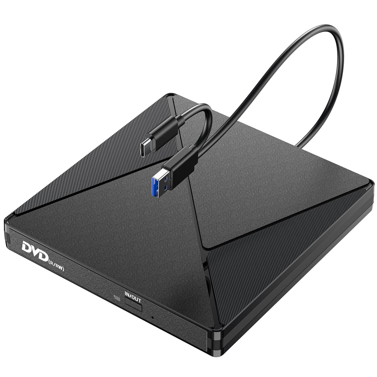 Dvd Player For Laptop, External Cd Drive For Mac, Usb 3.0 Usb C Portable Cd Burner External Disk Drive, Dvd Reader Writer Rom Dr