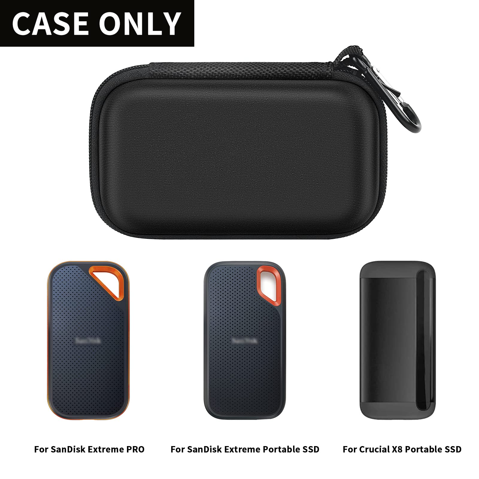 Hard Case Compatible With Sandisk Extreme Pro/For Sandisk 500Gb 1Tb 2Tb 4Tb Portable External Ssd. Carrying Travel Holder For Cr