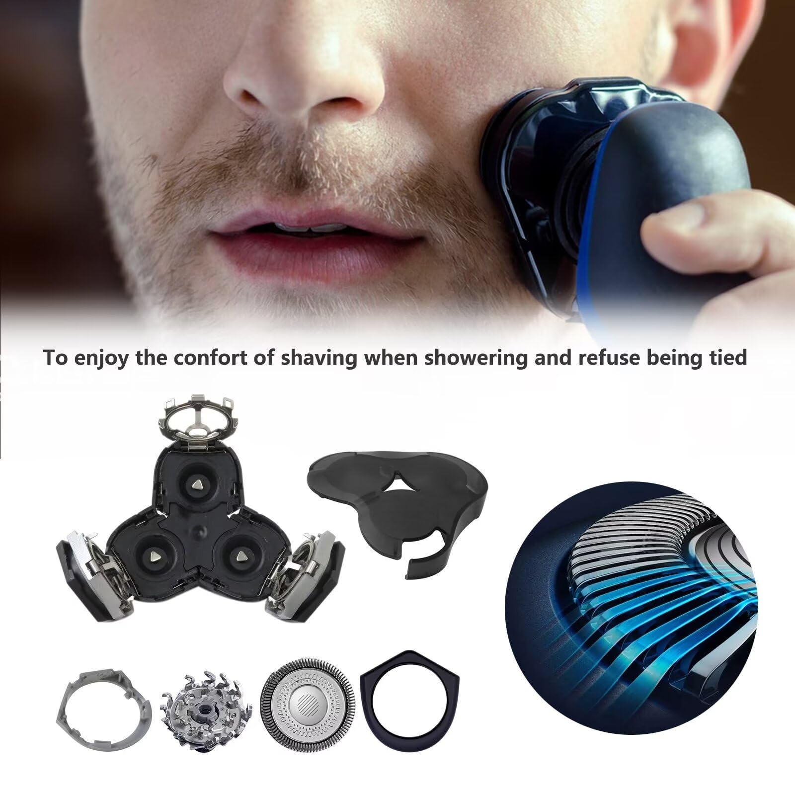 Gxcdizx Replacement Shaver Head for Philips Norelco RQ11/RQ12 Series - Thumbnail 2