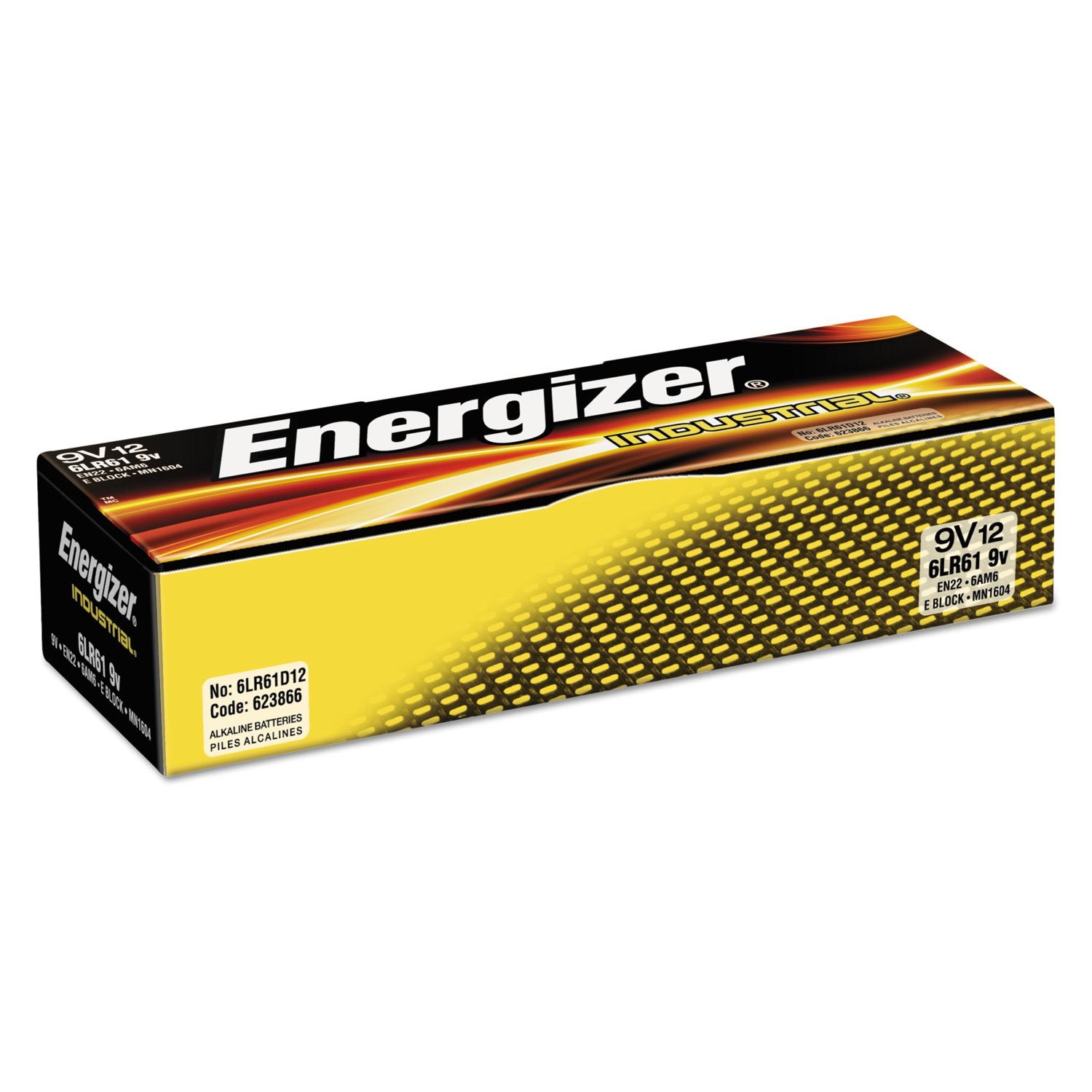 12Pk Energizer 9V Industrial Battery Commercial Only
