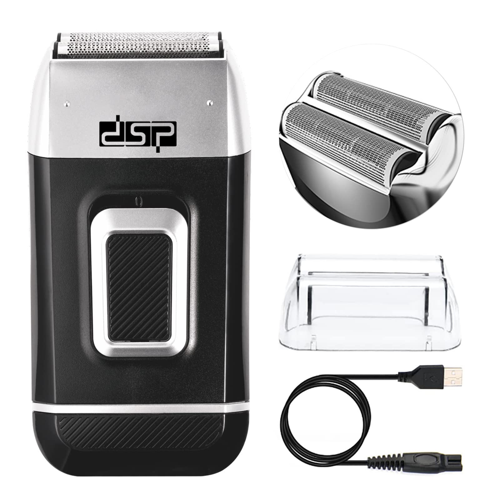 Dsp Bald Head Shaver For Men Bald Shaver For Men Waterproof Razor For Shaving Electric Cordless Rechargeable Black