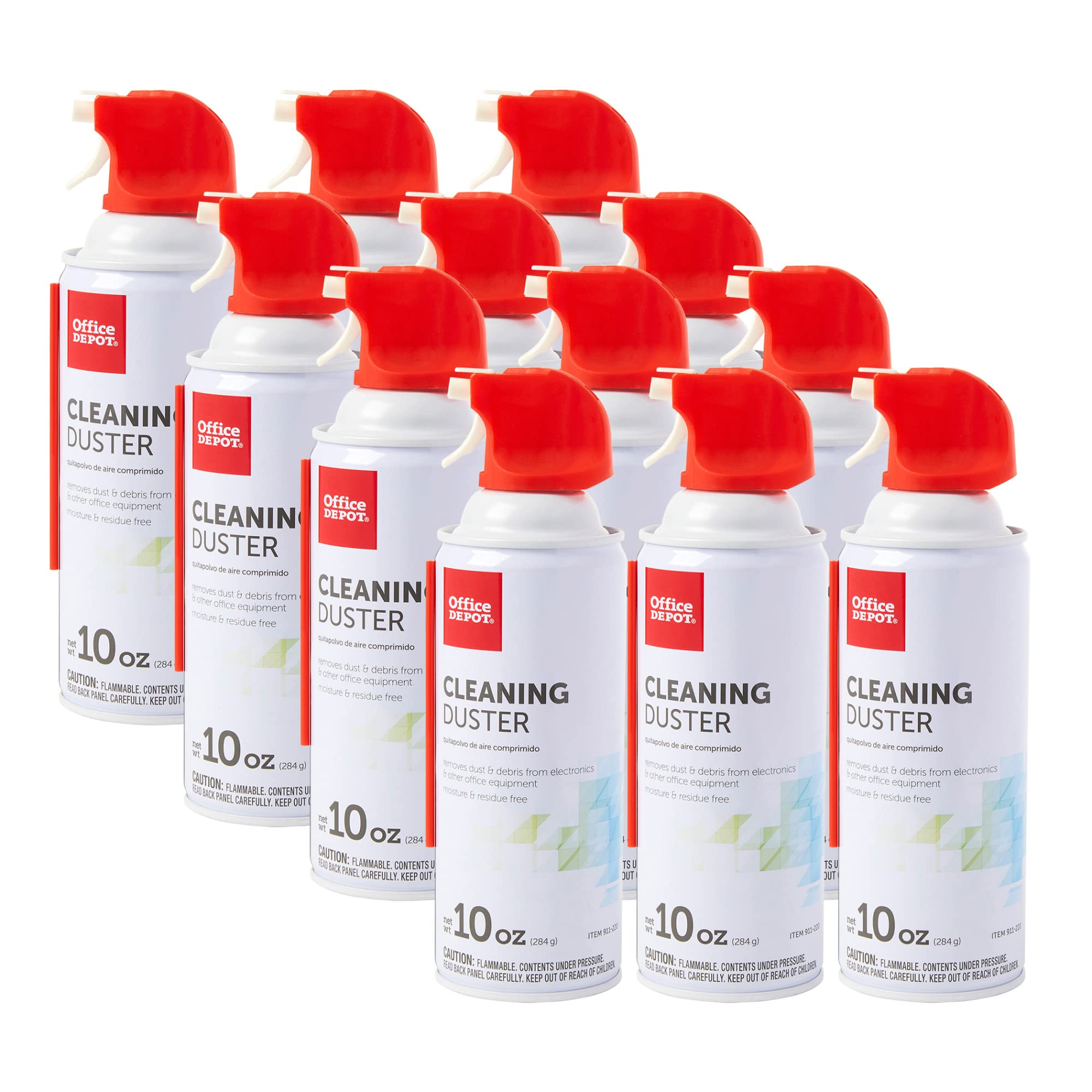Office Depot Brand Cleaning Dusters, 10 Oz, Pack Of 12