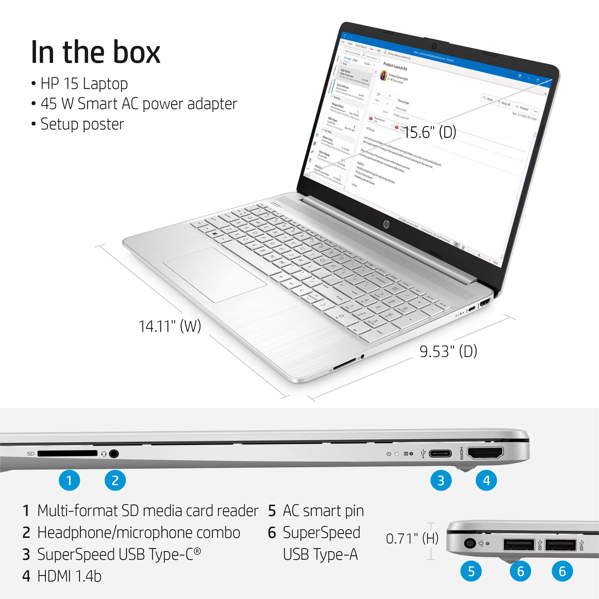 Hp Windows 11 Pro 15 15.6'' Fhd Business Laptop Computer,11Th Gen Intel Core I5-1135G7, 16Gb Ram 512Gb Ssd, Intel Iris Xe Graphi