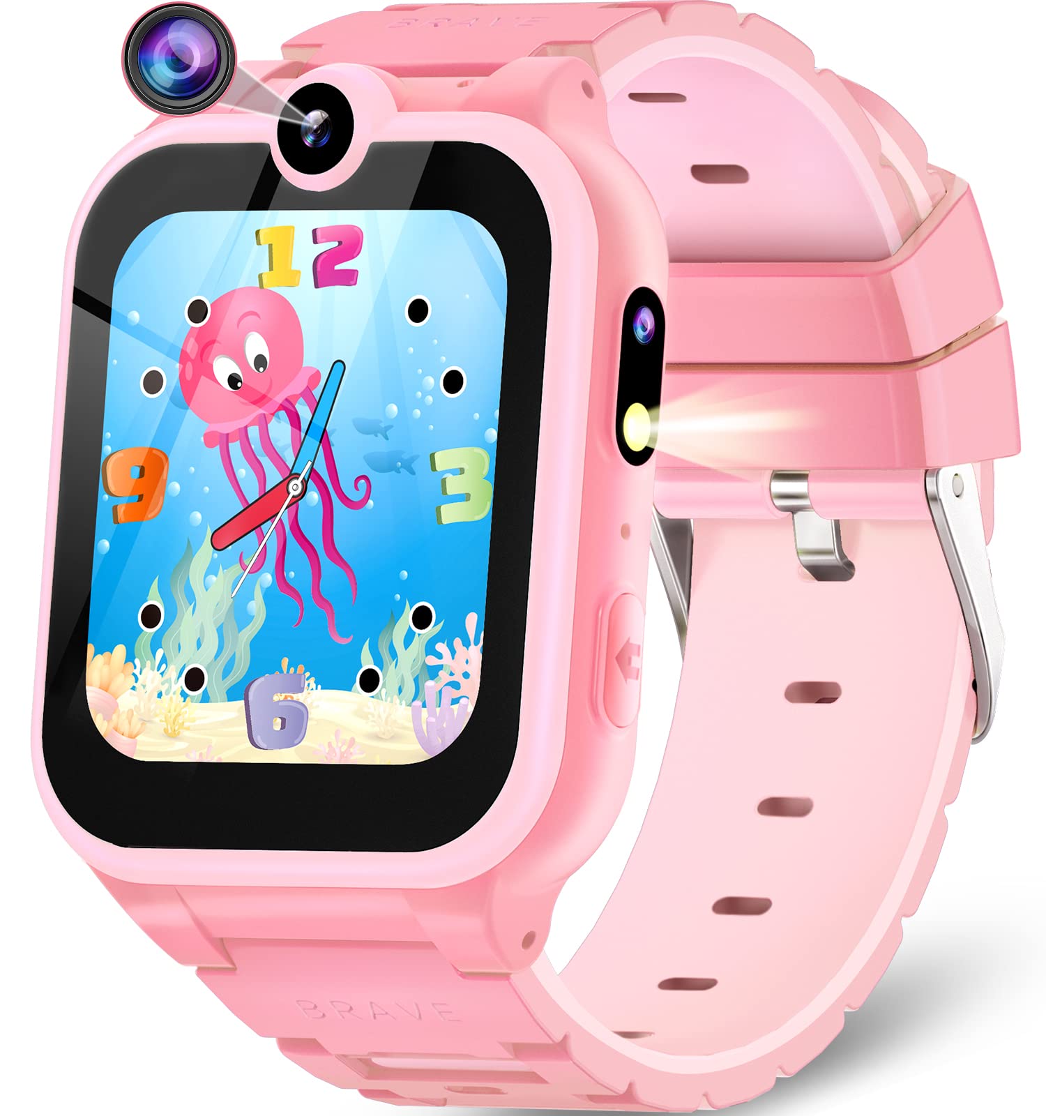 Mavrec Smart Watch For Kids Age 312, Touchscreen Kids Smart Watches Girls With 2 Cameras, 18 Games Alarm 12/24 Hr Video Music P