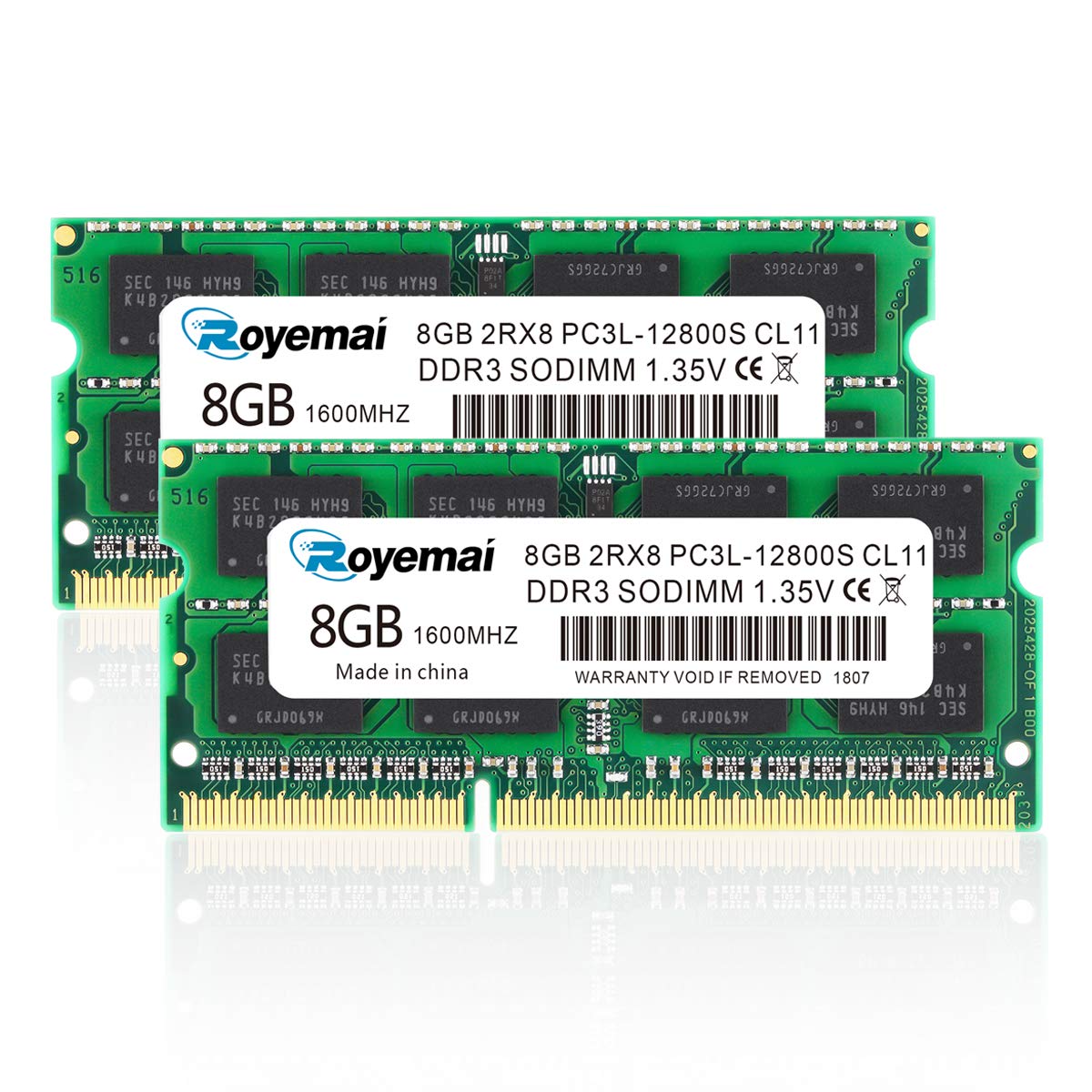 Pc3L 12800S 8Gb Ddr3 1600 16Gb Kit (2X8Gb) Sodimm Ram 2Rx8 1.35V 204Pin Cl11 Notebook Ram Memory