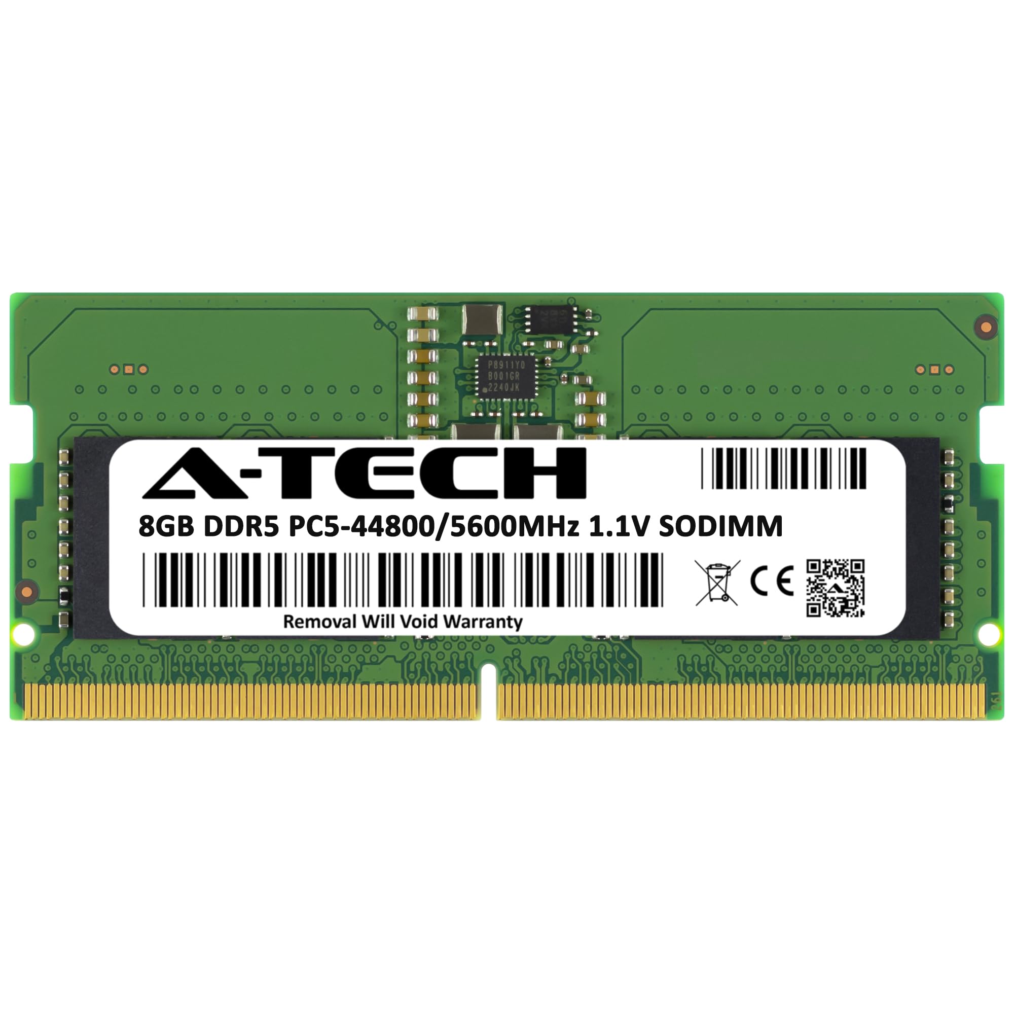 A Tech 8Gb Ddr5 5600Mhz Pc5 44800 Cl46 Sodimm 1.1V Non Ecc Unbuffered So Dimm 262 Pin Laptop Ram Memory Upgrade Module
