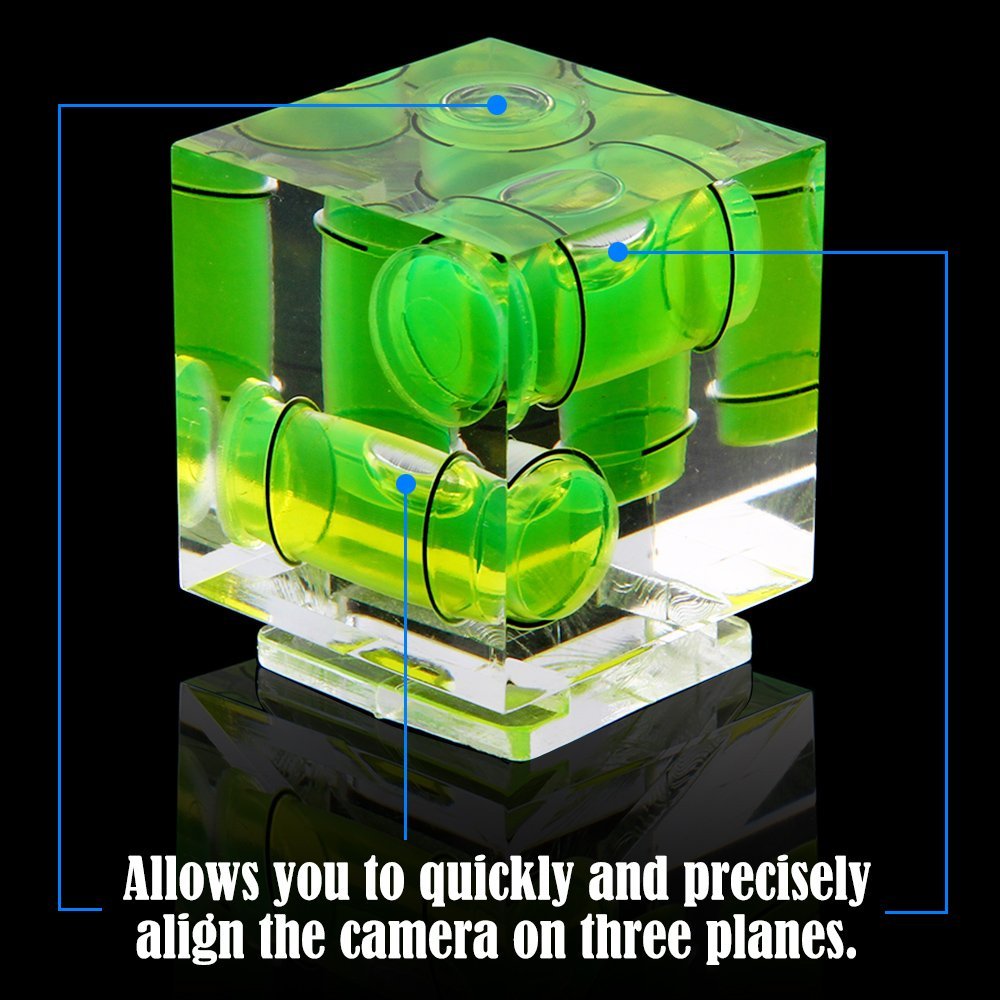 Senhai Triple 3 Axis Hot Shoe Bubble Spirit Level Compatible Compatible For Canon Nikon Pentax Dslr Camera (2 Pack)