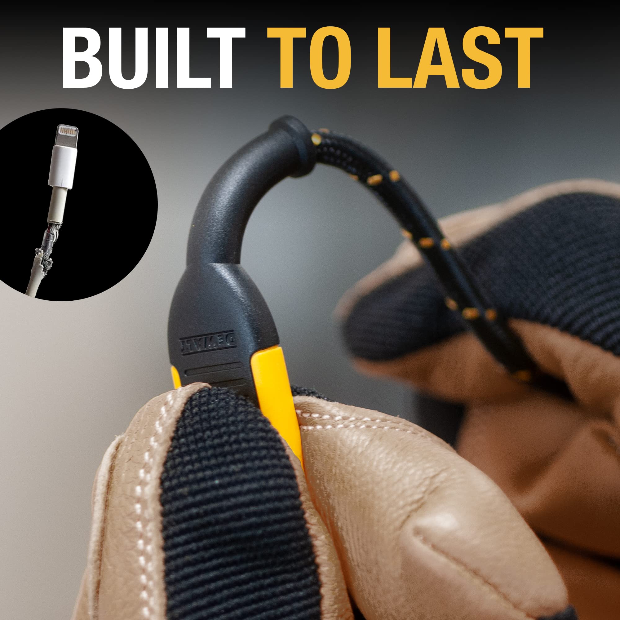 Dewalt Reinforced 3-In-1 Combo Cable - Multi-Charging Cable - Lightning, Type C, Micro-Usb Adapter Cable - Android And Apple Com