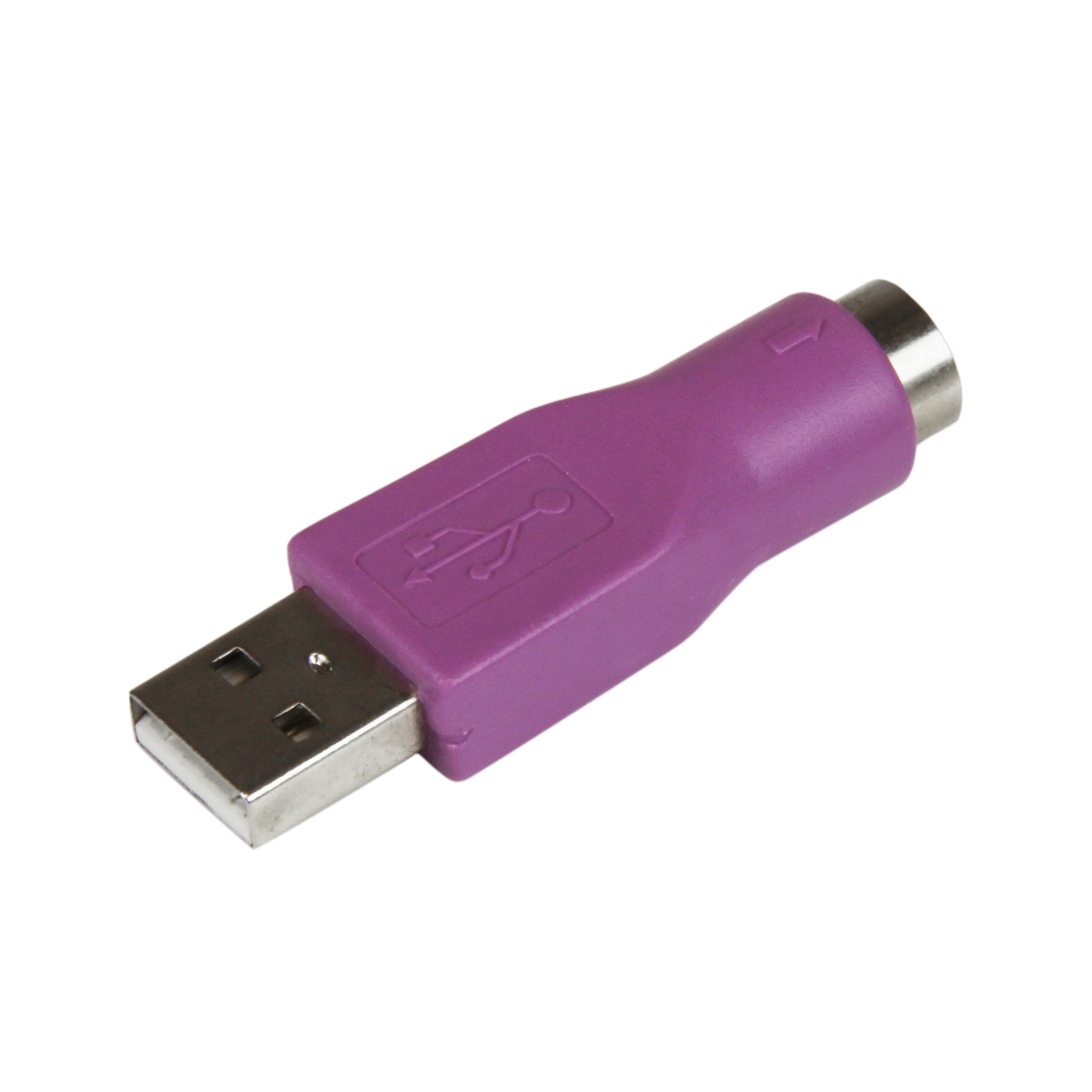 Startech.Com Replacement Ps/2 Keyboard To Usb Adapter   F/M   Keyboard Adapter   Ps/2 (F) To Usb (M)   Gc46Mfkey, Purple