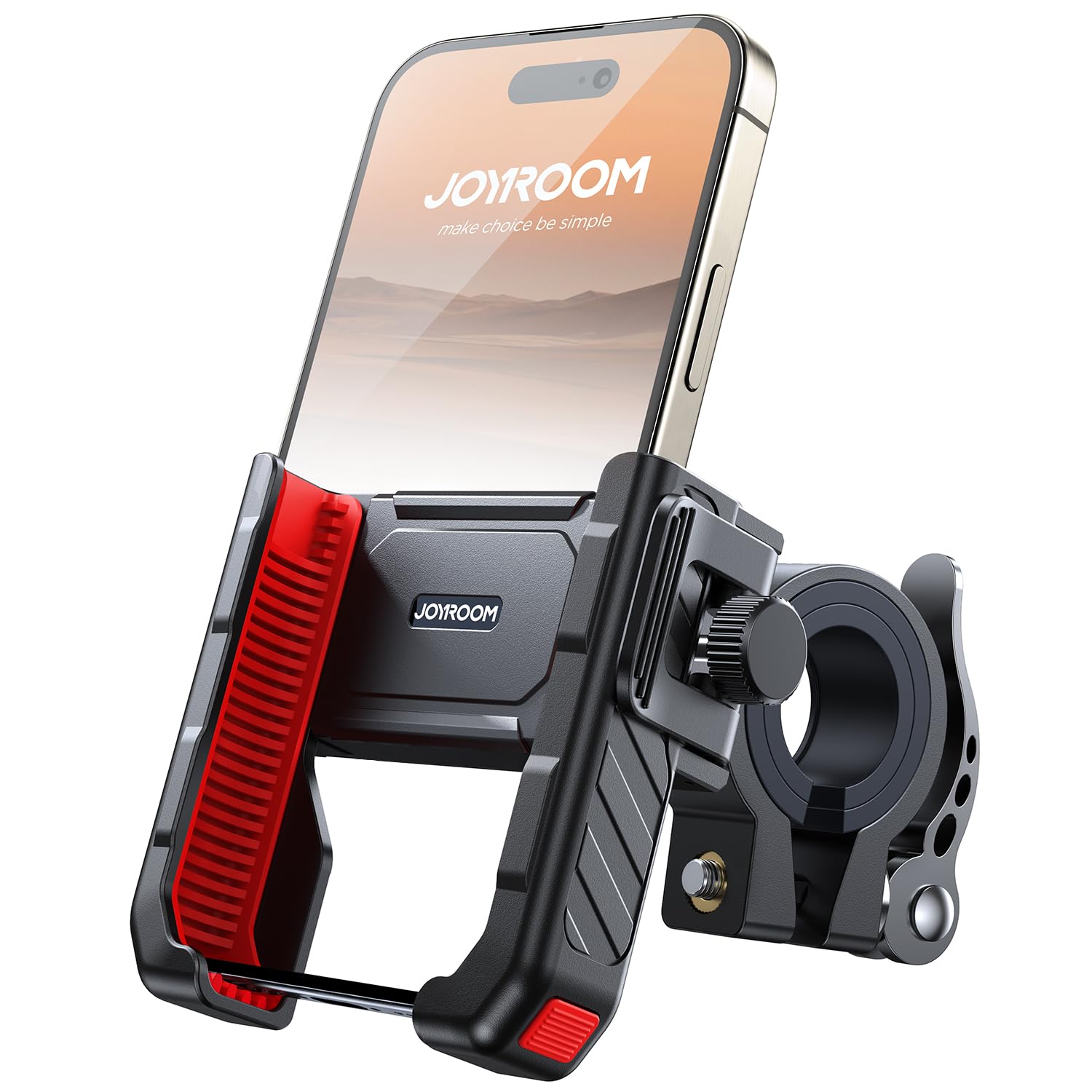 JOYROOM Motorcycle Bike Phone Mount Holder - Bicycle Handlebar Cell Phone Mount - Stroller Scooter Phone Clip for iPhone Samsung