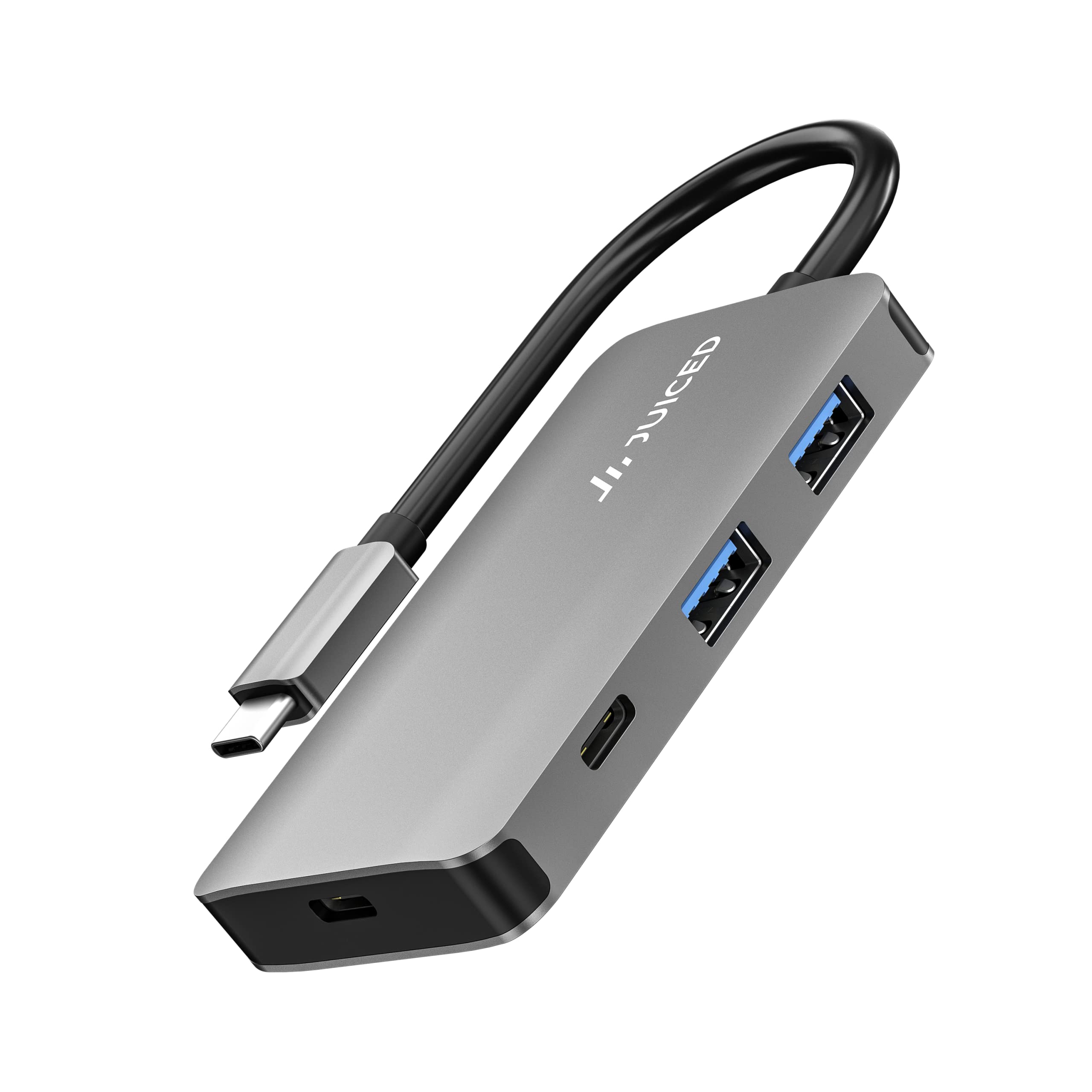 Juiced Systems Quadhub Power   Usb C Generation 2 10Gbps 100 Watt Power Delivery Hub   2X Usb C 10Gbps Ports   2X Usb A 10 Gbps