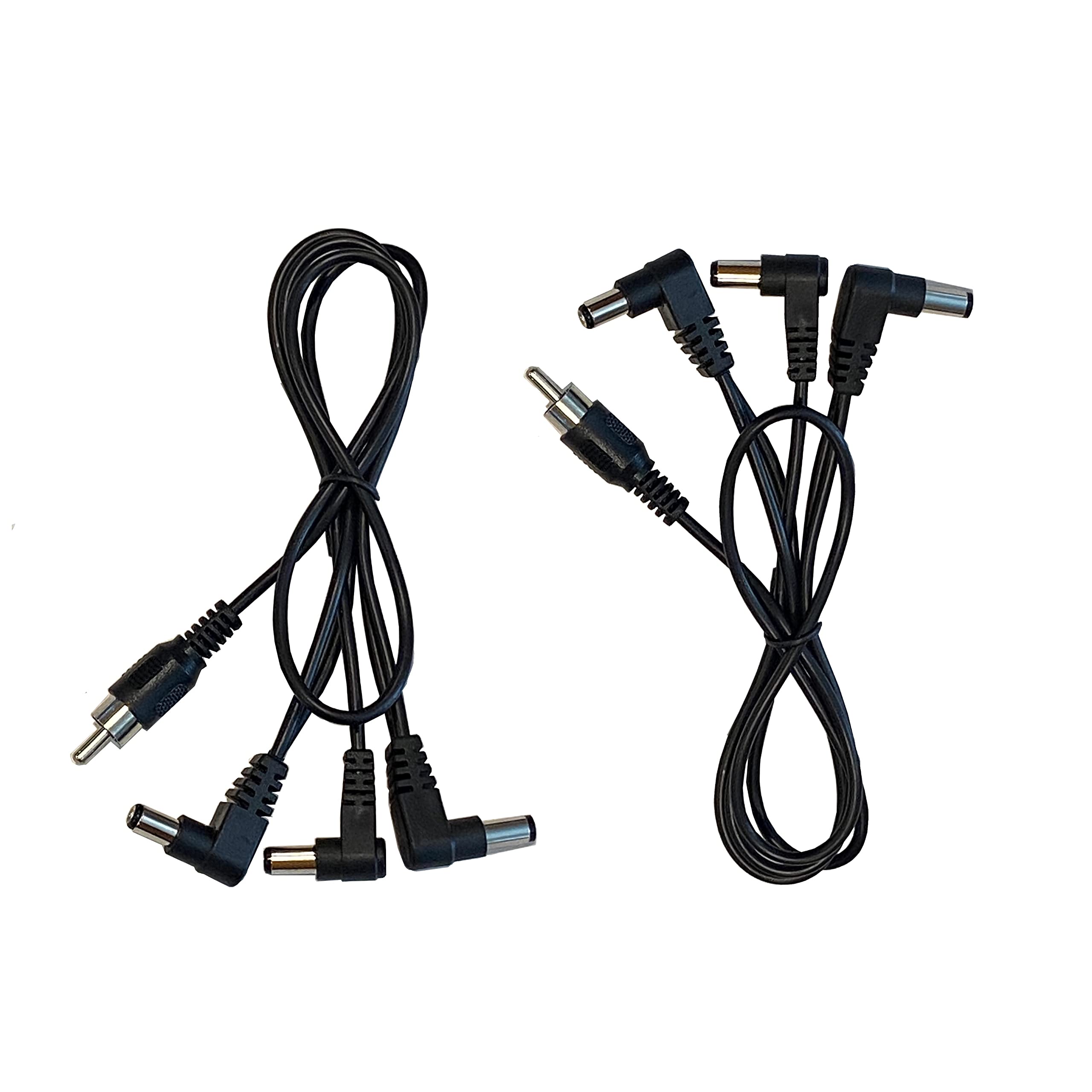 Kurrent Electric (2) Pack Of 3 Way Split Effects Pedal Dc Power Cables For Cioks Power Supplies