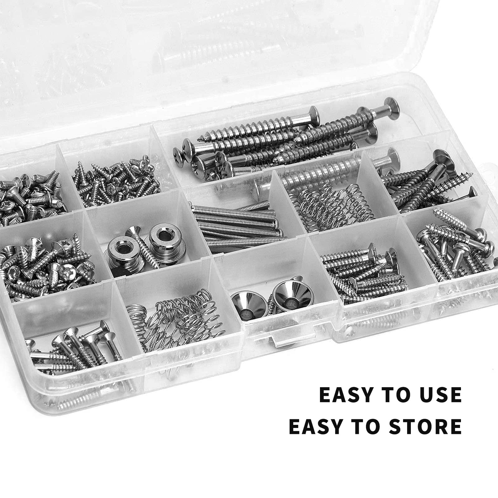 Cheerock Guitar Screws Kit For Electric Guitar Bridge, Pickup, Pickguard, Tuner, Switch, Neck Plate, 254 Pieces Guitar Diy Kit W