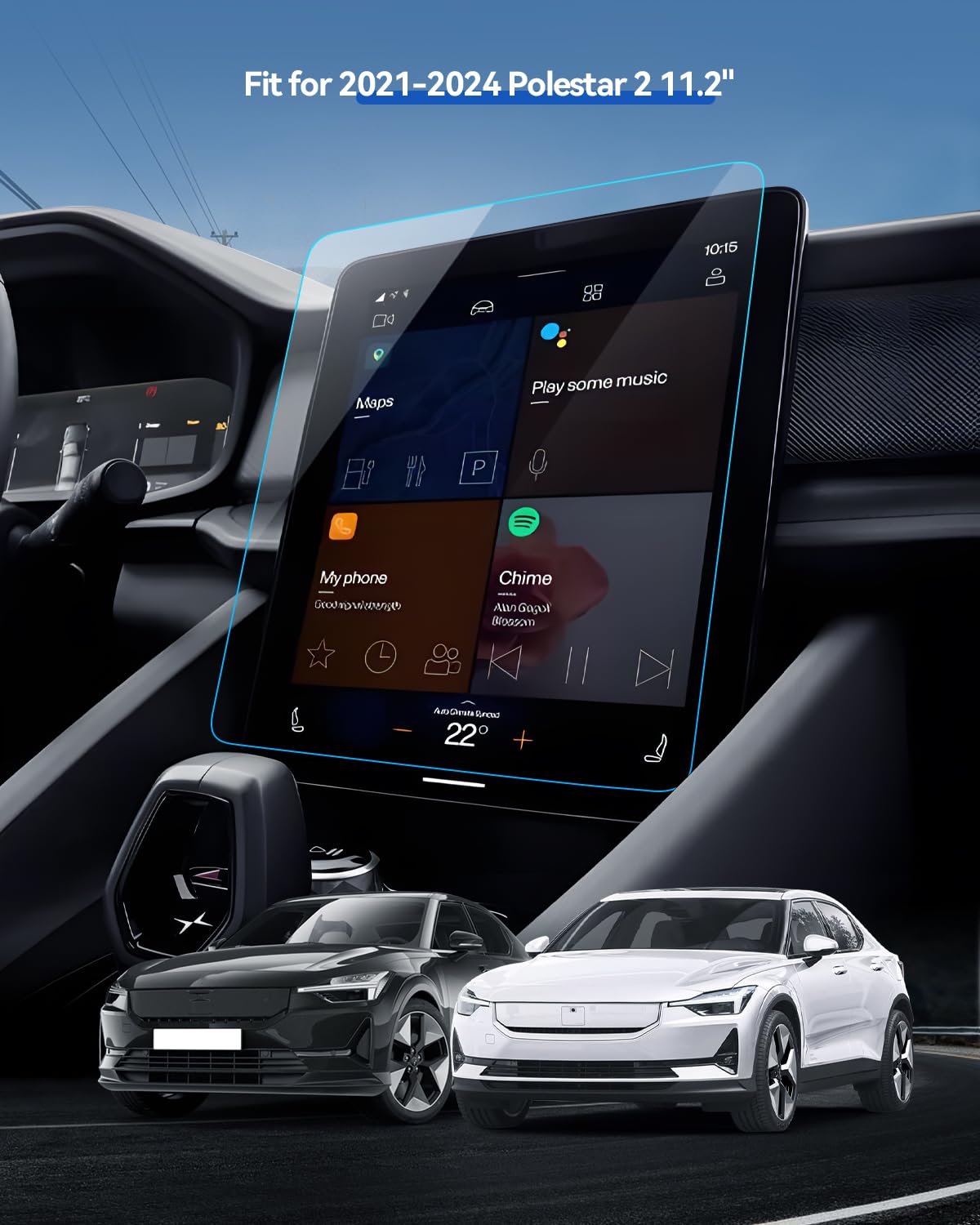 Lantu Car Screen Protector For 2024 2023 2022 2021 Polestar 2(Single Motor/Dual Motor/Bst Edition 270) Accessories Infotainment
