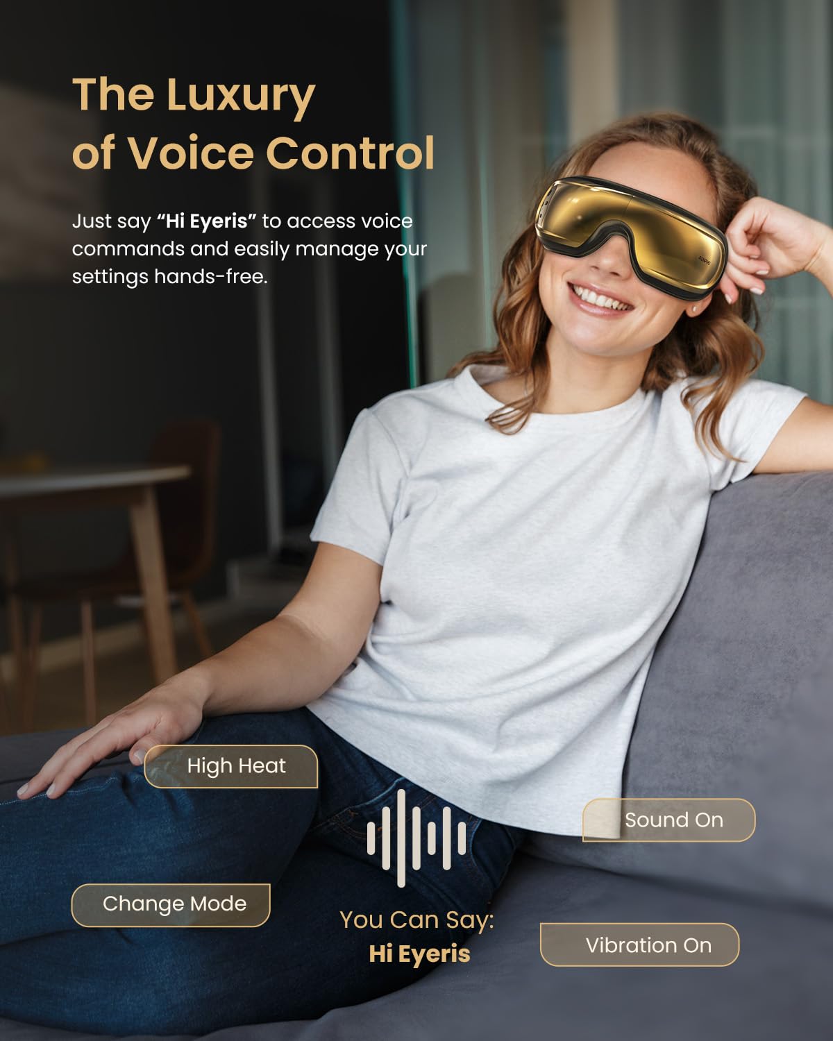 Renpho Eye Massager With Heat & Cooling, Valentine'S Day/Birthday Gifts For Men/Women, Eyeris 3 Voice Control Eye Massager With