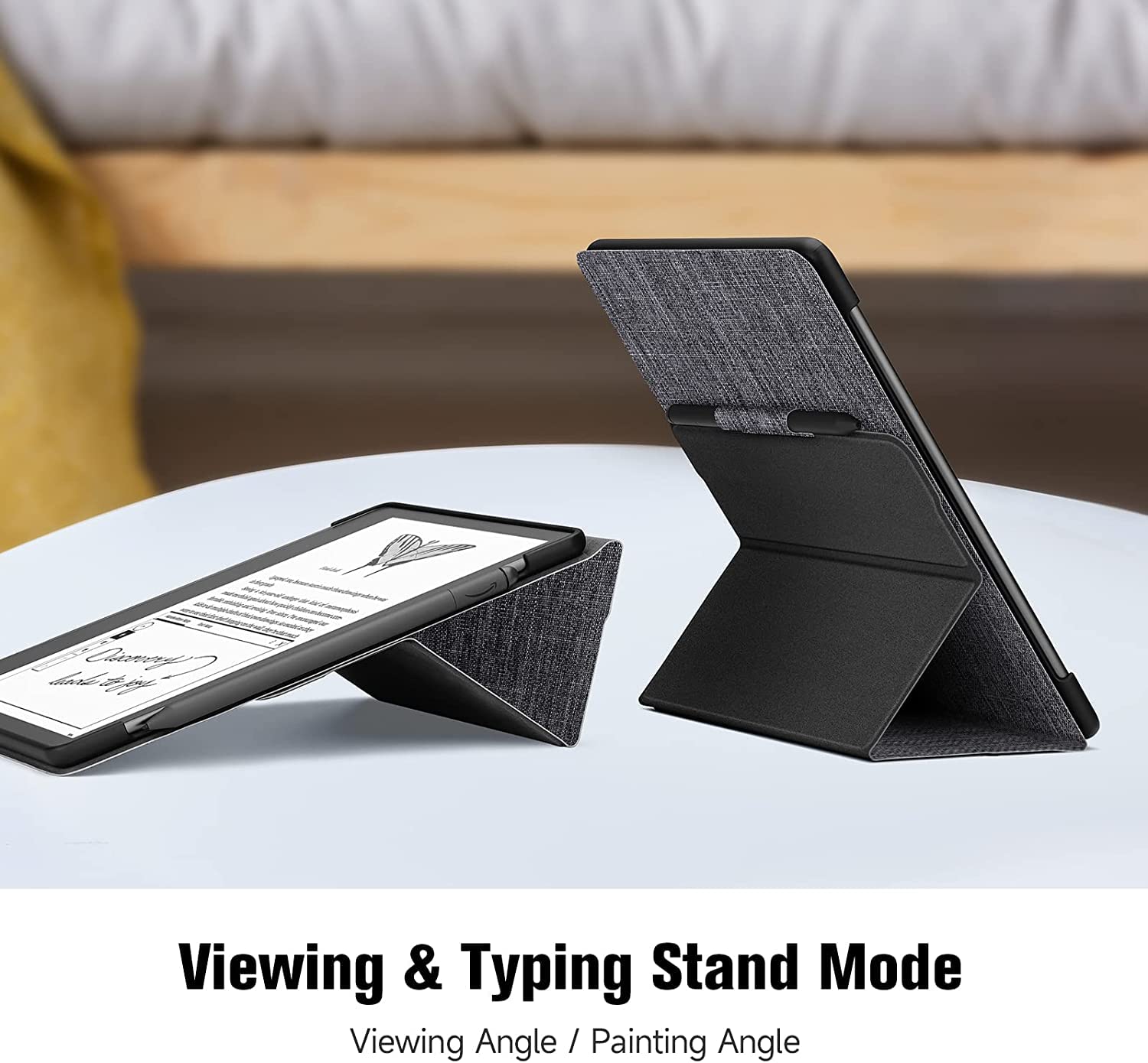 Ayotu Stand Case For Kindle Scribe 10.2 Inch (2022 Released)   Auto Sleep/Wake, Premium Sturdy Fabric Cover With Pen Holder, Onl
