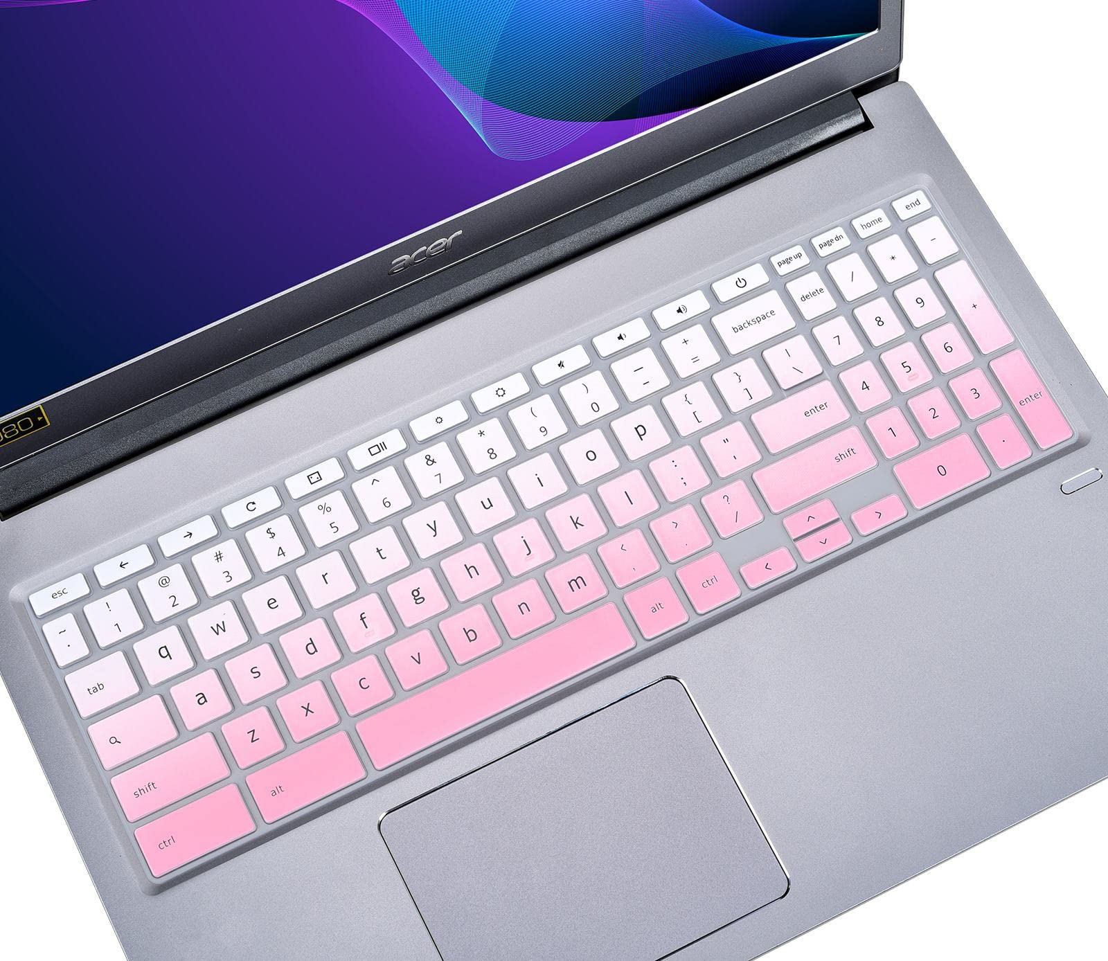 Keyboard Cover For 15.6'' Acer Chromebook 315 Cb315 3Ht/Acer Chromebook 715 Cb715/17.3'' Acer 317 Chromebook Laptop With Numeric