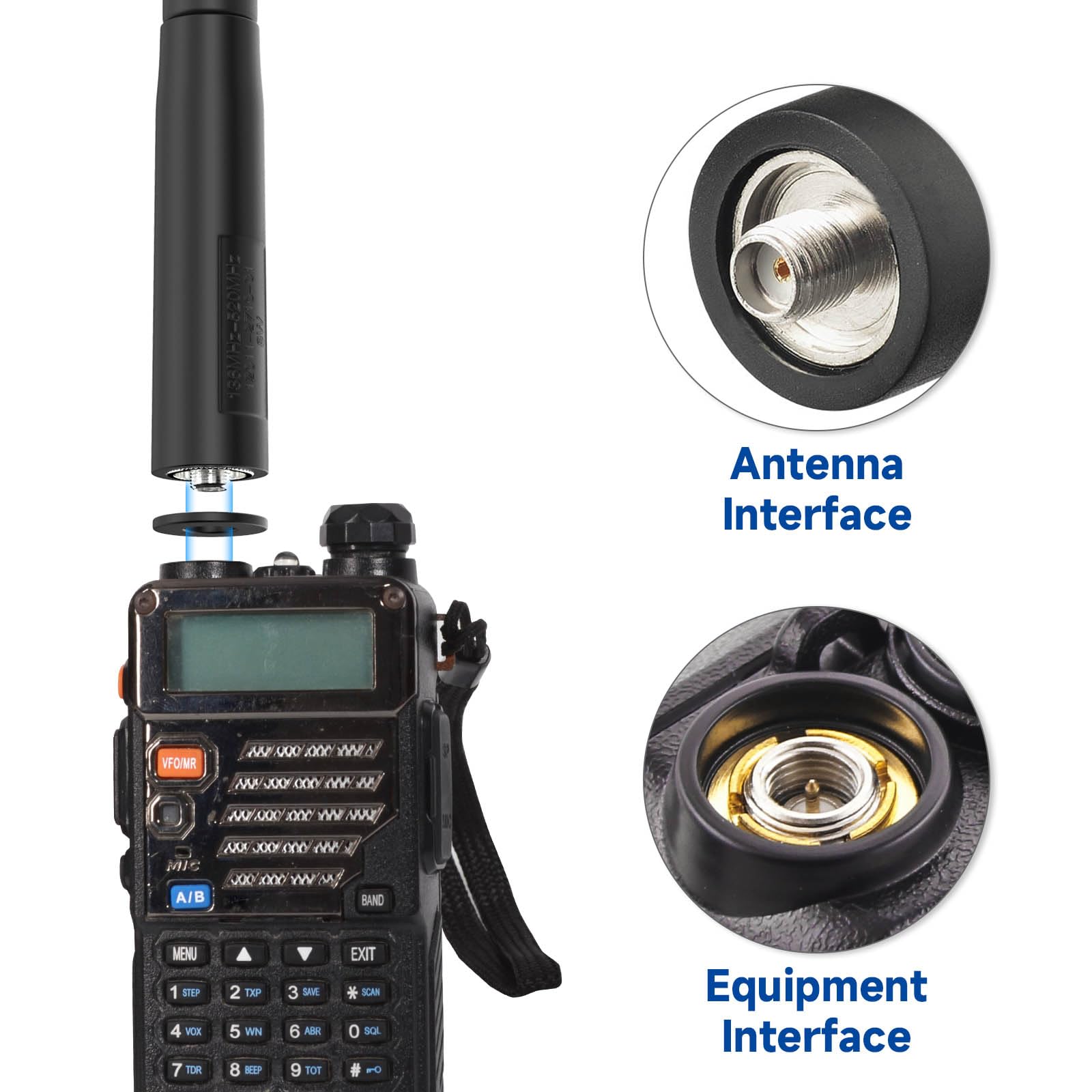 Bingfu Dual Band Vhf Uhf 136 520Mhz 42.9 Inch Foldable Camouflage Cs Tactical Sma Female Ham Radio Antenna For Baofeng Uv 5R Uv