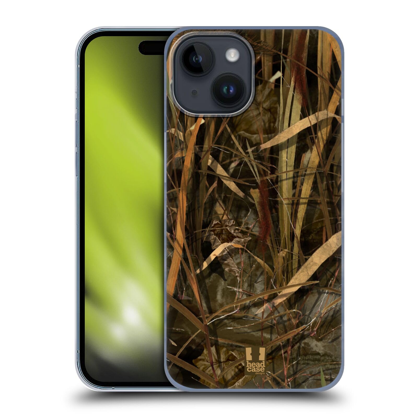 Head Case Designs Dry Duck/Waterfowl Season Camouflage Hunting Hard Back Case Compatible with Apple iPhone 15