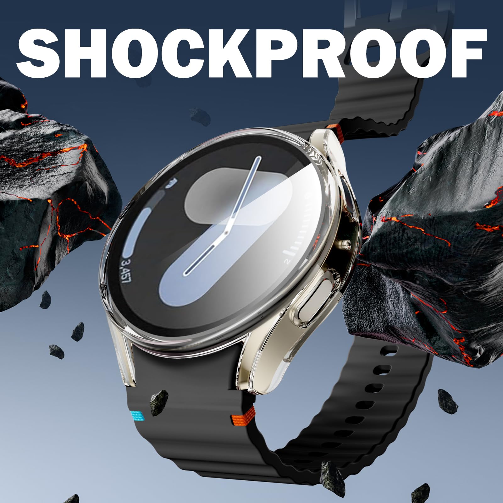 Geak 3 Pack Cover Compatible With Samsung Galaxy Watch 7 Case 40Mm, Soft Hd High Sensitivity Screen Protector With Tpu All Aroun