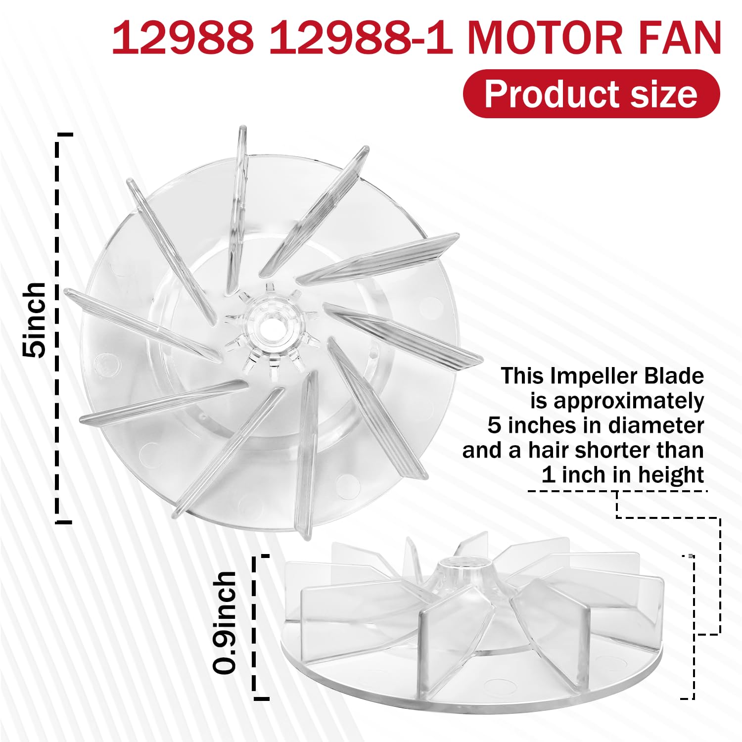 Hasmx Plastic Impeller Fan, Vacuum Cleaner Fan Replacment Fan For Eureka Sanitaire Upright Vac, Fits Models Sc886 Sc887 Vacuum L