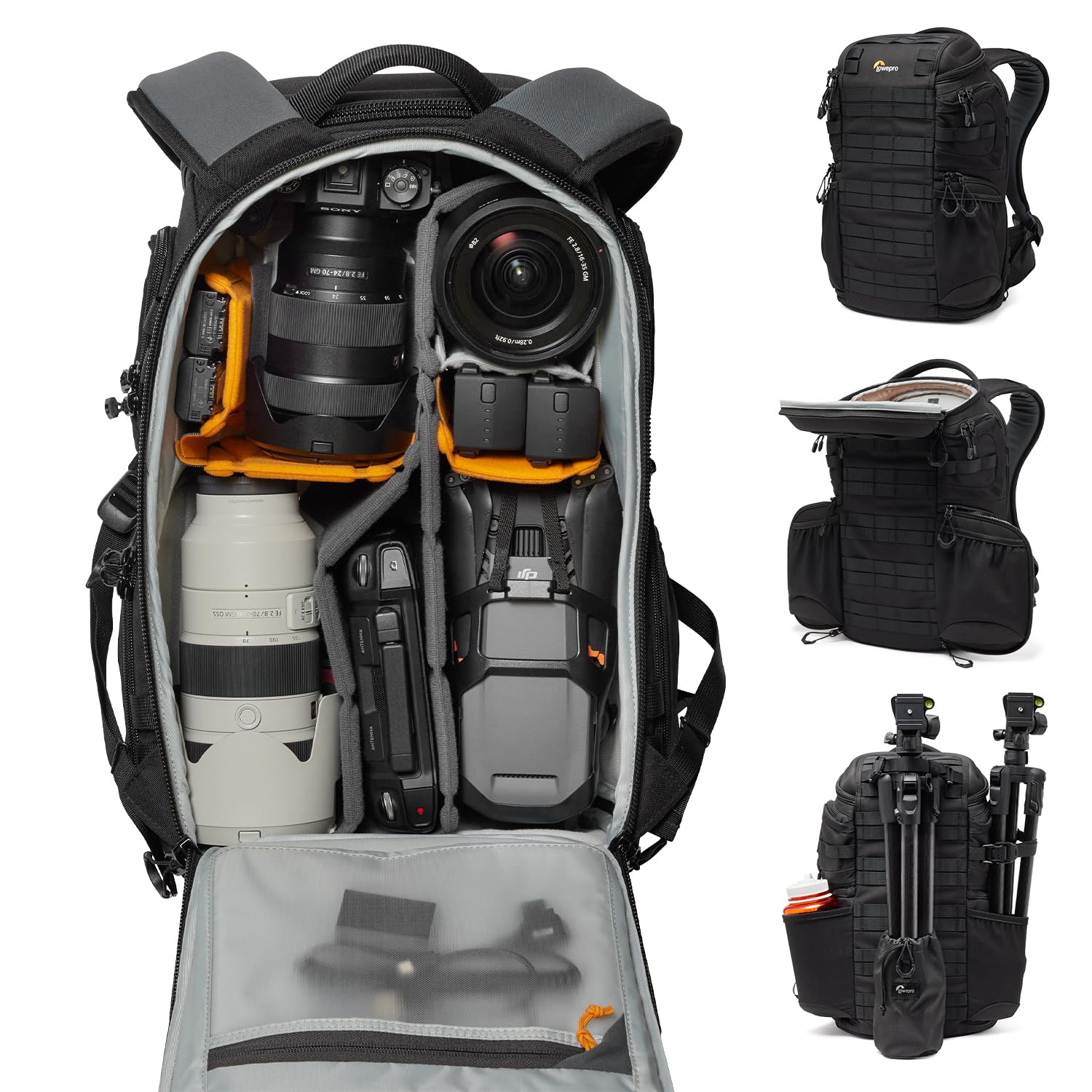 Lowepro Protactic Bp 350 Aw Iii Camera Backpack, 4Point Access, Professional Camera Bag, Dslr/Drones/Mirrorless, Up To 14Inch Lapt