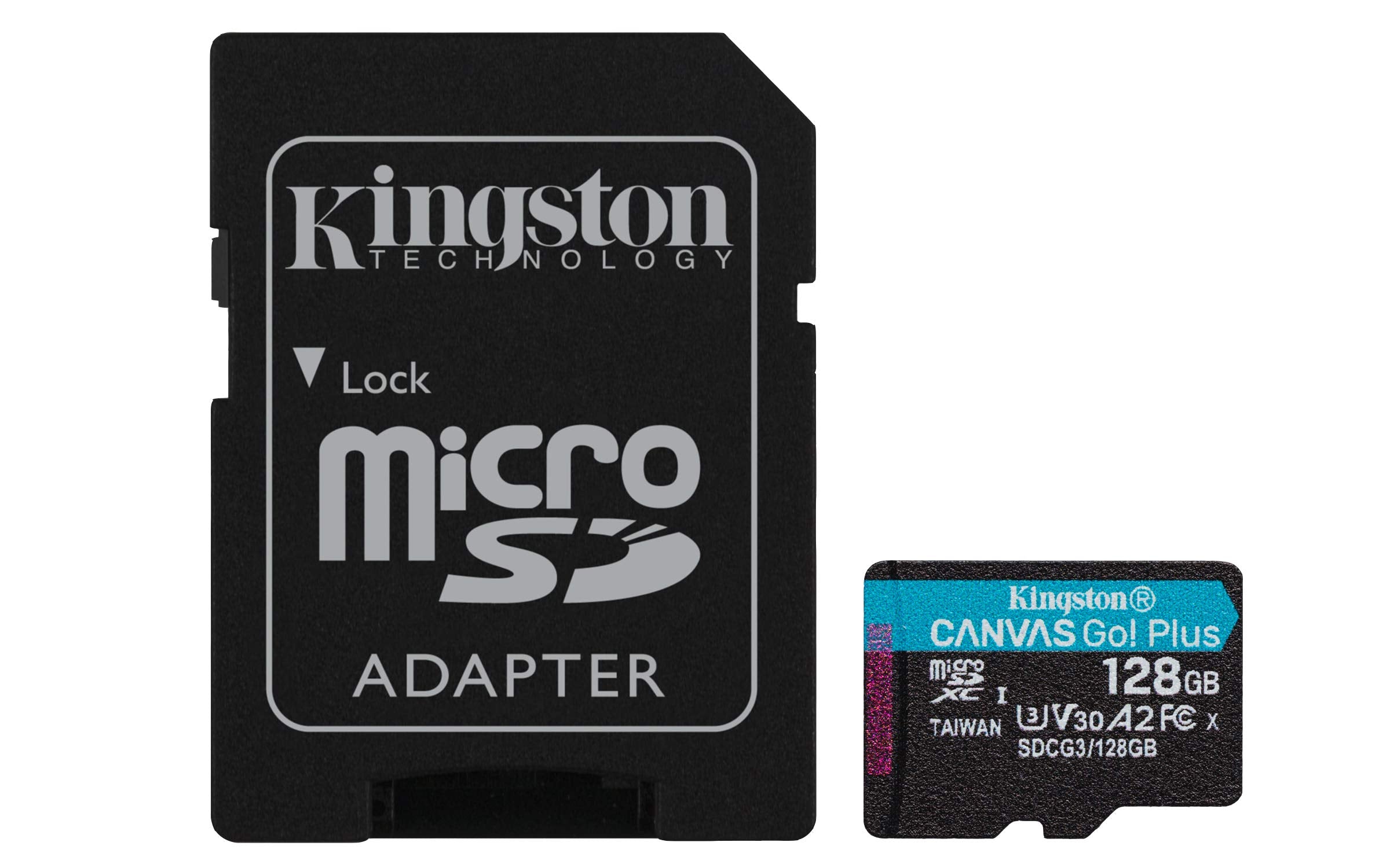Kingston 128Gb Microsdxc Canvas Go Plus 170Mb/S Read Uhs I, C10, U3, V30, A2/A1 Memory Card + Adapter (Sdcg3/128Gb)