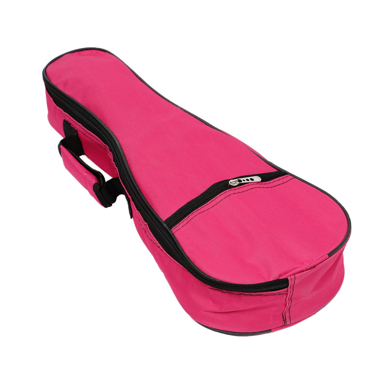 Hot Seal Waterproof Durable Colorful Ukulele Case Bag With Storage (23/24In, Rose Pink)