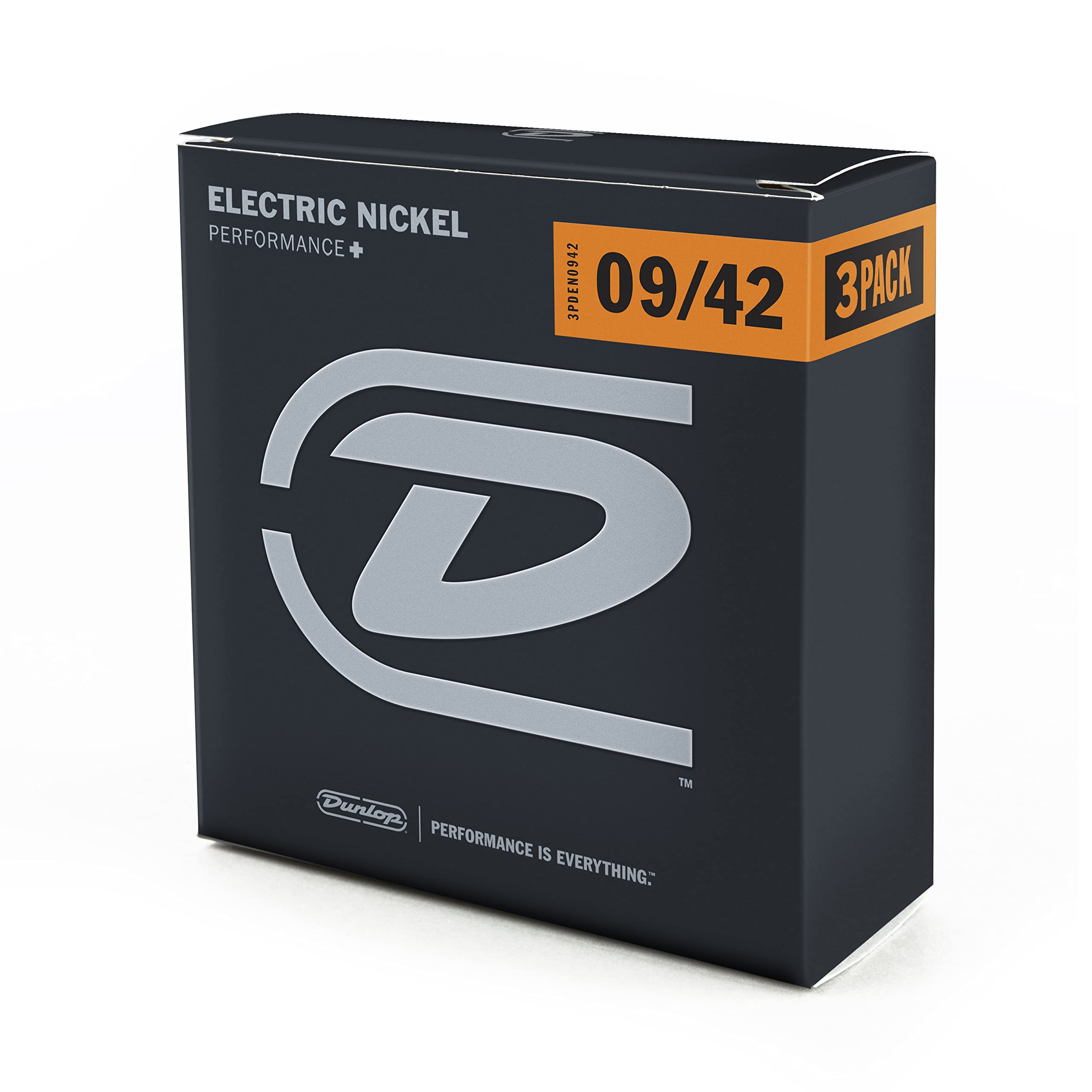 Dunlop 3Pden0942 Nickel Wound Electric Guitar Strings, Light, .009�.042, 3 Sets/Box