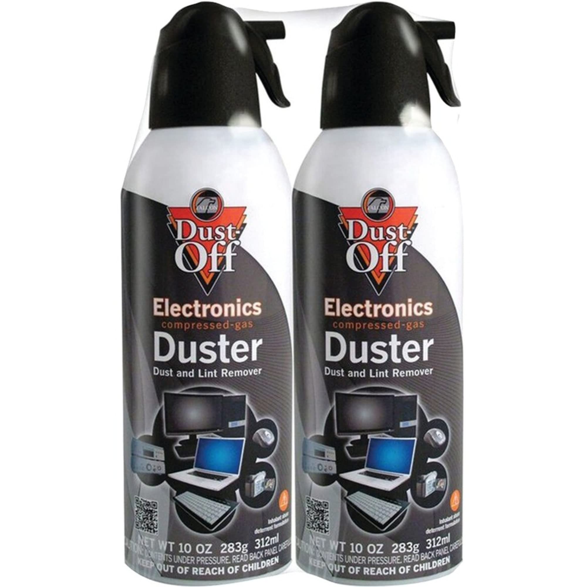 Dust Off Compressed Gas Dusters, 10 Oz, Pack Of 2