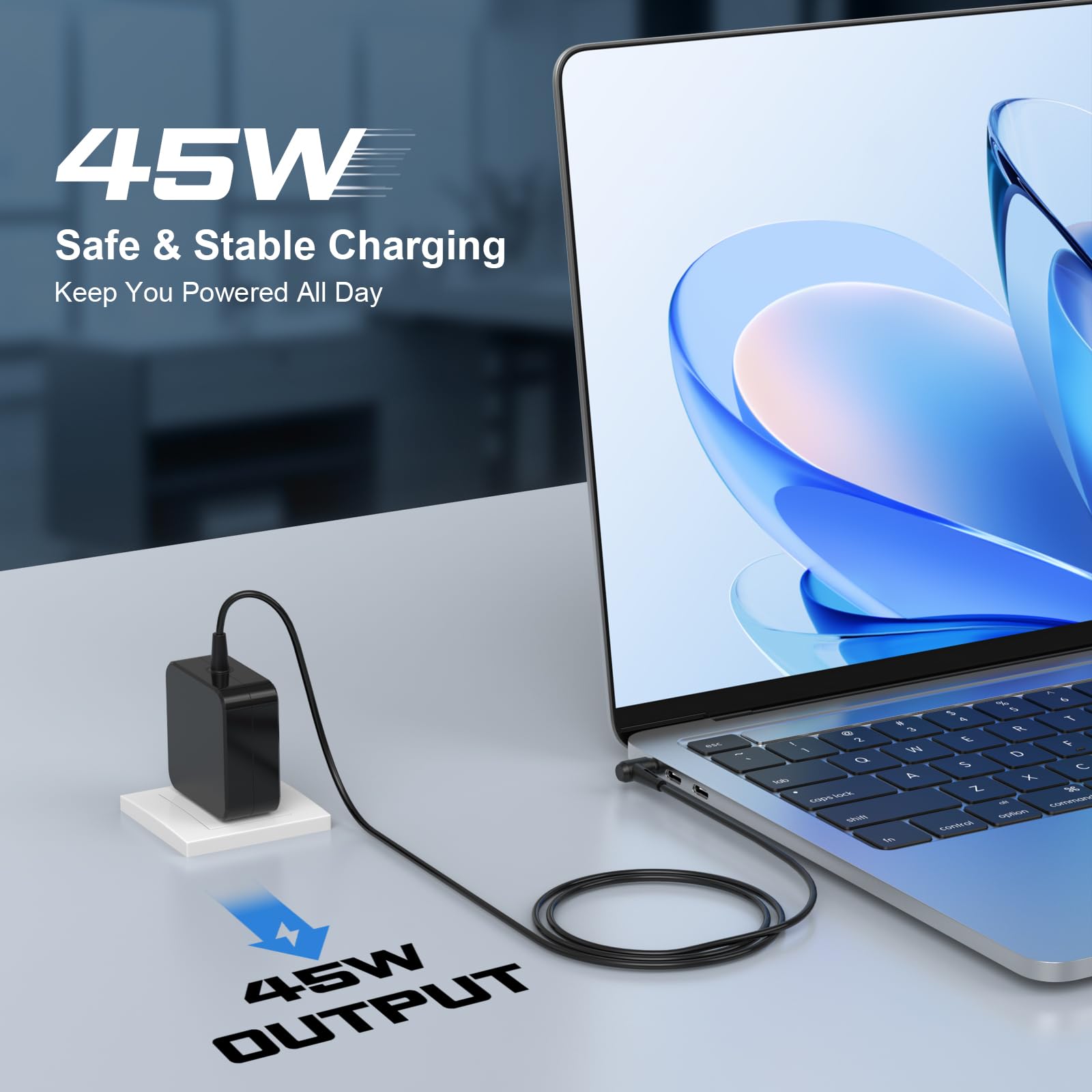 I Ibacase 45W Adapter Compatible With Asus Vivobook F512Ja Zenbook Ux330 And More Power Cord Supply(4.0Mm*1.35Mm)