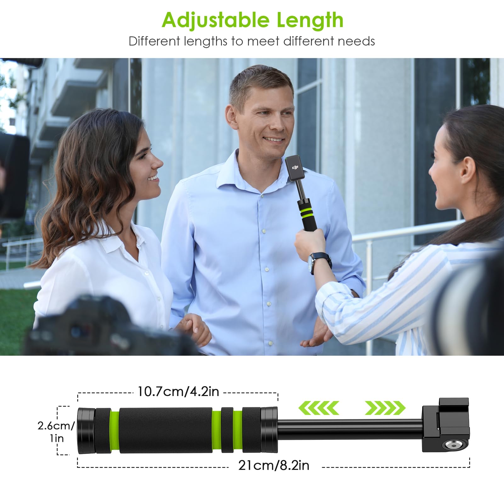 Youshares Interview Handheld Adapter For Dji Mic, Rode Wireless Go 2, Hollyland Mic Lark 150, Synco Wireless Microphone, Smallri