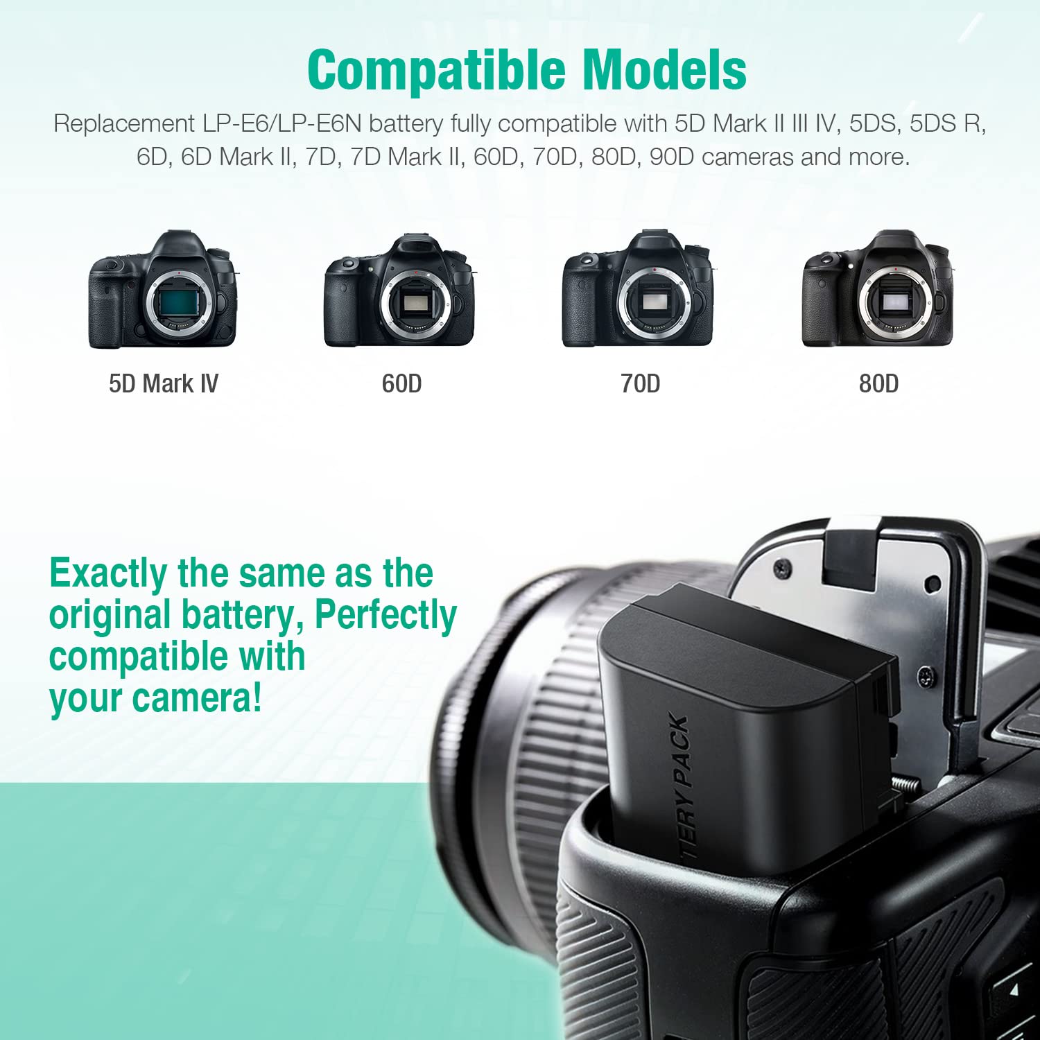 Firstpower Lp E6 Lp E6N Batteries And Dual Usb Charger Compatible With Canon Eos 5D Mark Ii Iii Iv, 5Ds, 5Ds R, 6D, 6D Mark Ii,