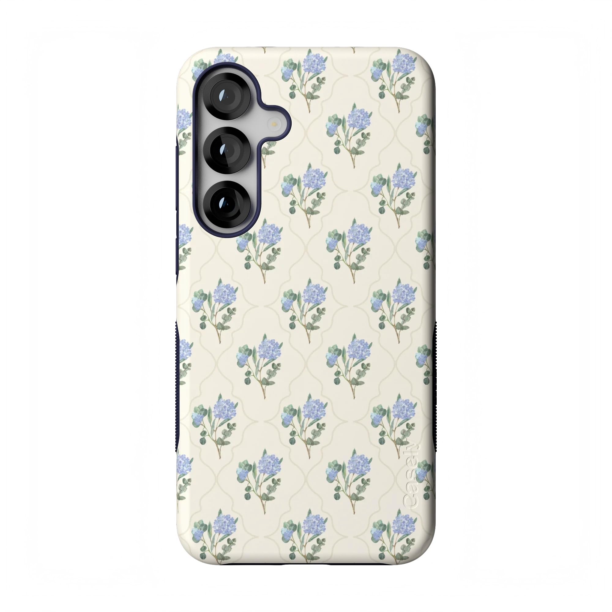 Casely Galaxy S25 Plus Case | Vintage Garden | Blue Hydrangea | Bold Protective Design | Compatible With Magsafe