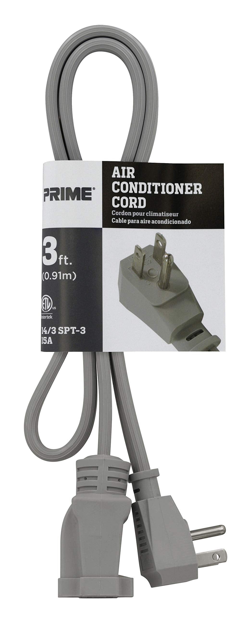Prime, Gray, Ec680503L Air Conditioner And Major Appliance Extension Cord, 3 Feet