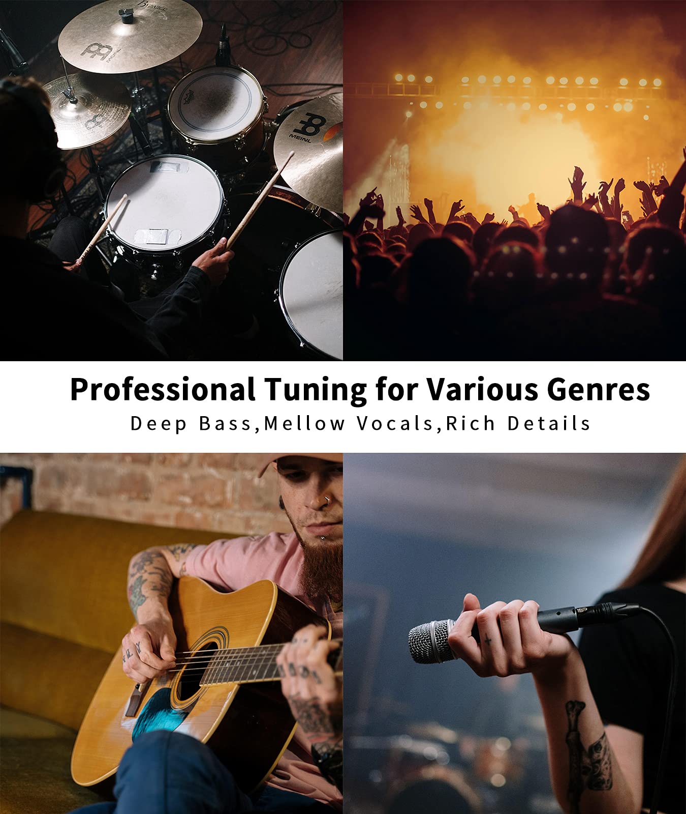 Ccz Melody In Ear Monitor, Dynamic Hybrid Dual Driver In Ear Earphones 1Ba+1Dd Hifi Wired Headphones Musicians Iem Upgrade Deep Bass Suitable For Bass Vocals Pop Folk Acg (No Mic, Transparent)