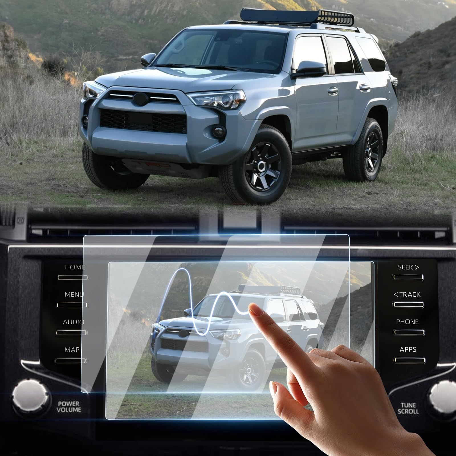 Sunsdrew 2Pcs 4Runner Screen Protector For 2020 2023 2024 Toyota 4Runner/2019 2021 Tundra 8 Inch 4Runner Touch Screen Radio Disp