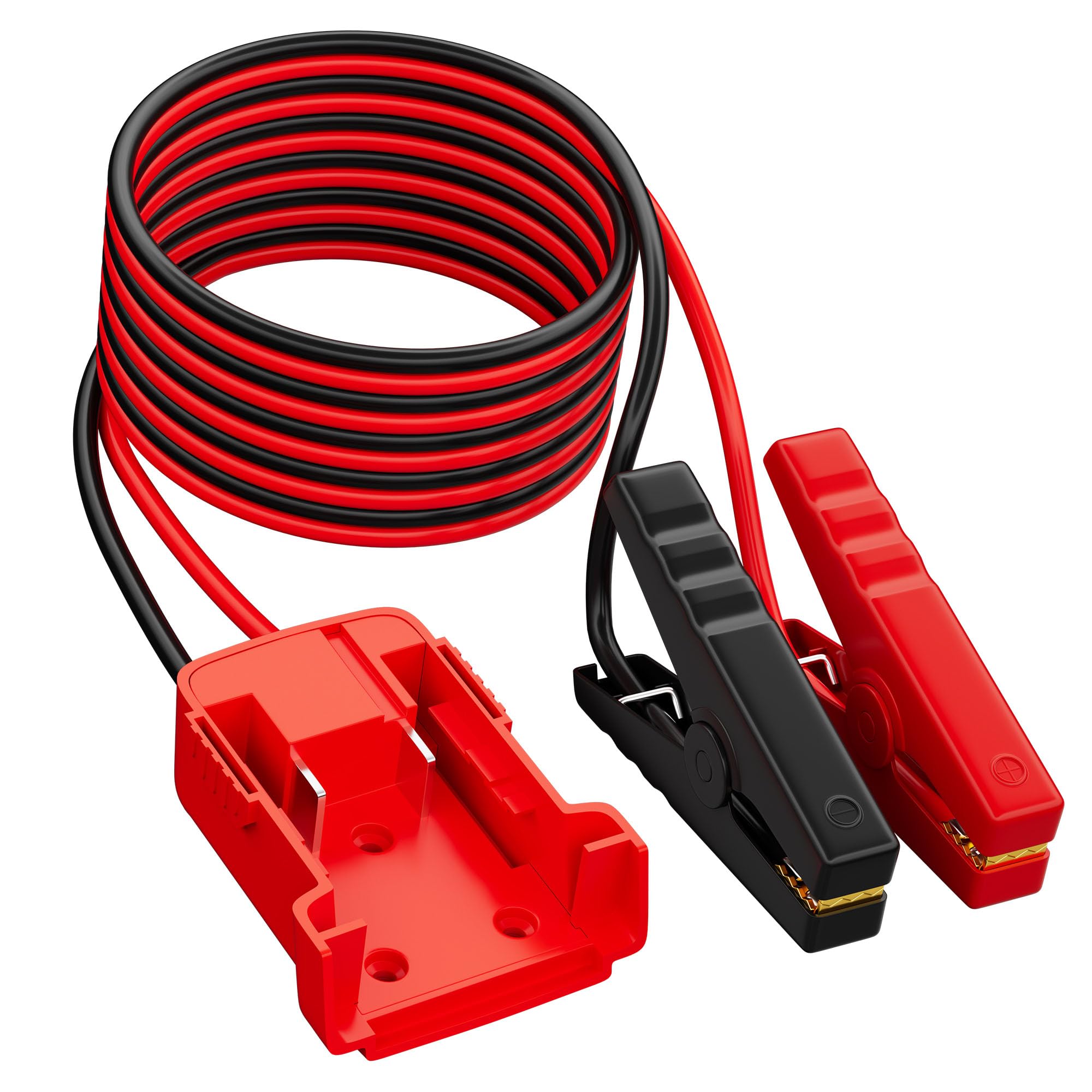 Rvboatpat Power Wheel Battery Adapter With 6Ft Jumper Cable Clamps Portable Battery Jumper Starter For Power Tool