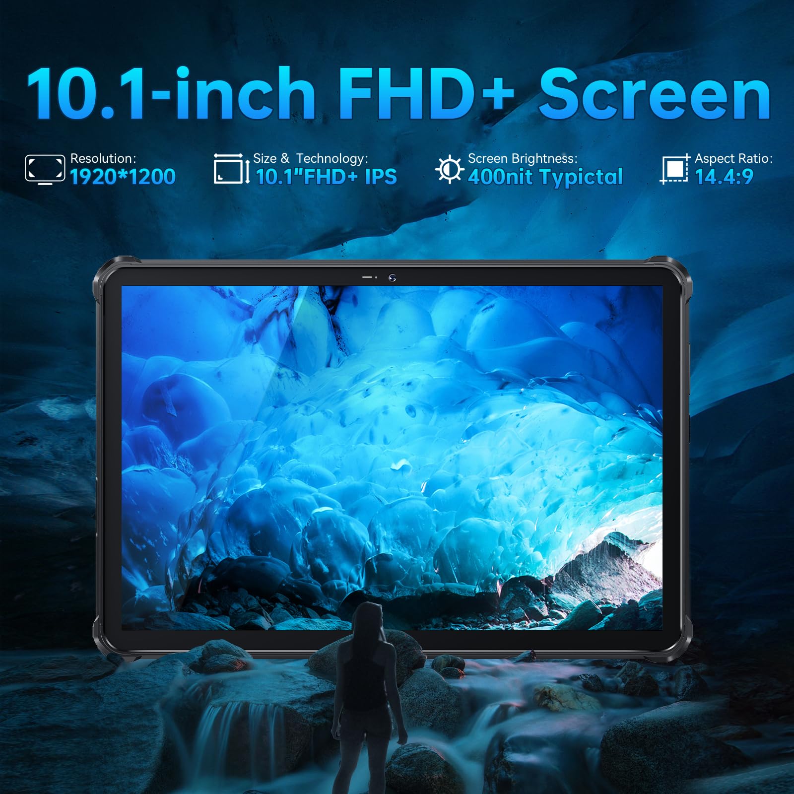 Oukitel Rt7 Rugged Tablet Android 13, 5G   32000Mah Battery Waterproof Tablet, 33W Fast Charging, 24Gb+256Gb Tablet Pc, 10.1'' F