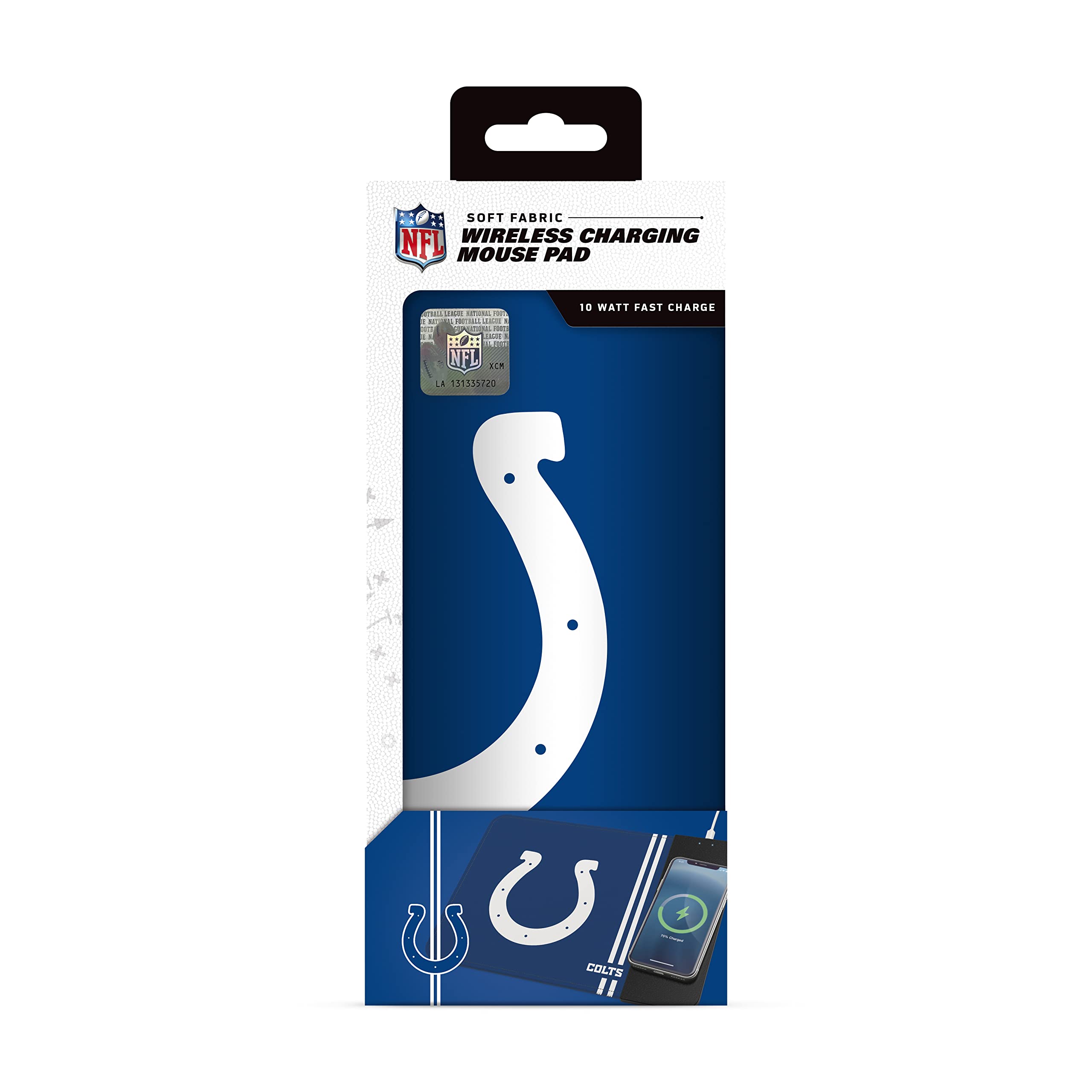 Soar Nfl Wireless Charging Mouse Pad, Indianapolis Colts
