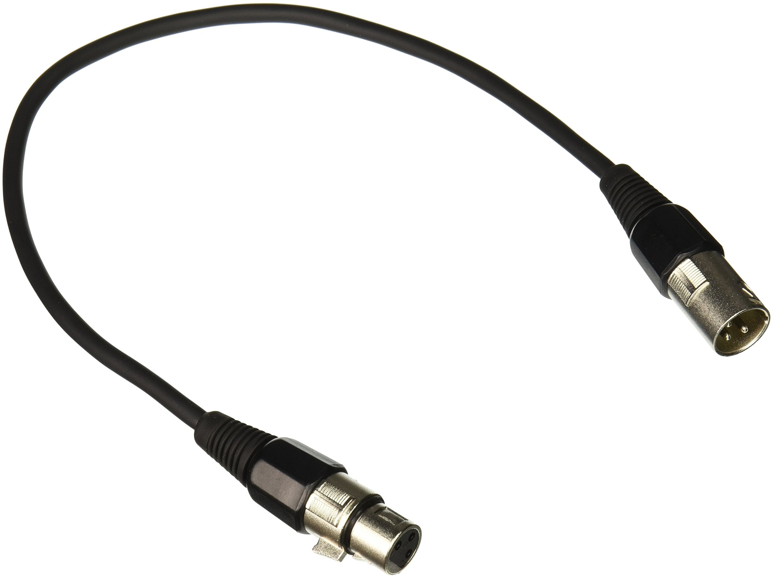 C2G / Cables To Go 40057 Pro Audio Xlr Male To Xlr Female Cable (1.5 Feet, Black)