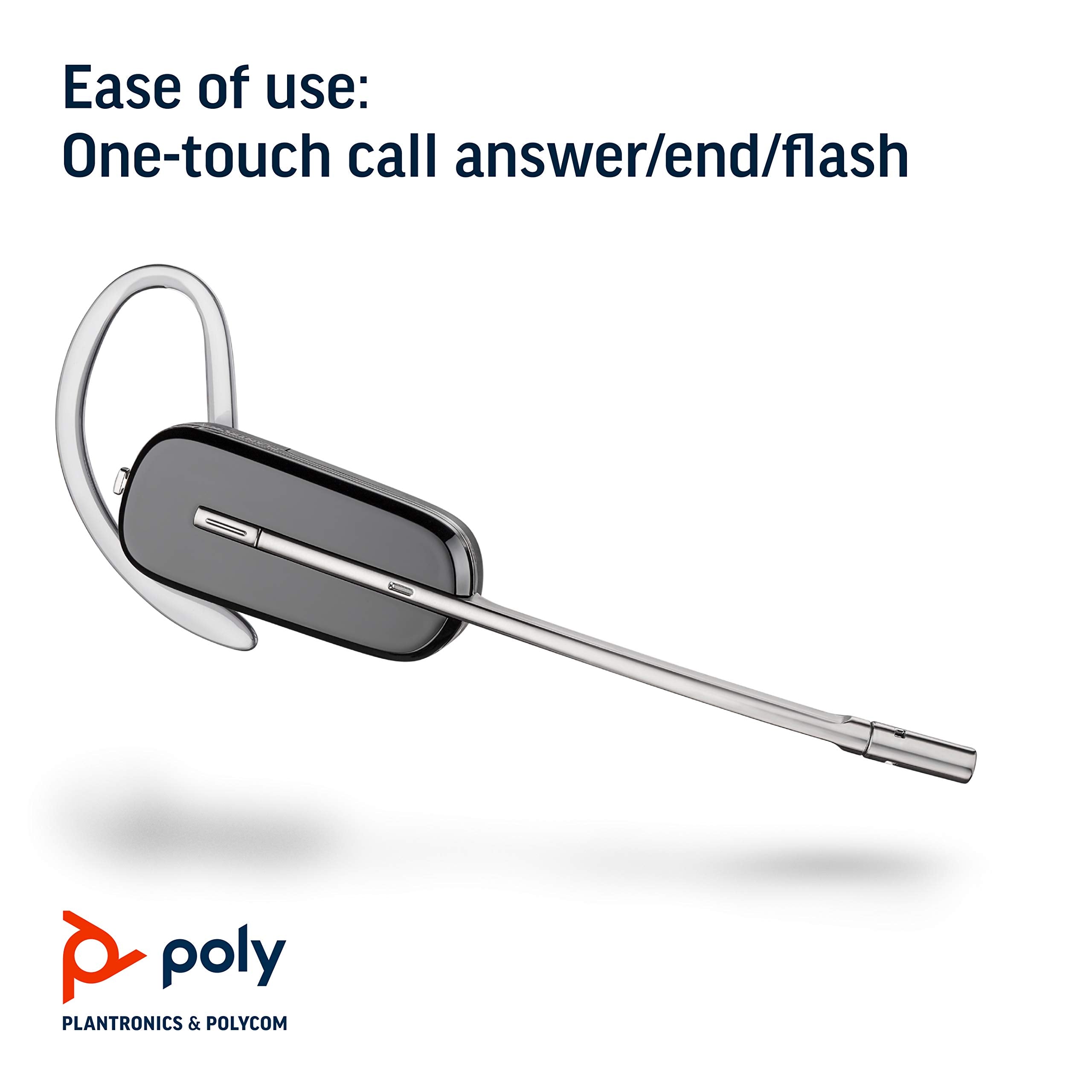 Poly (Plantronics + Polycom) Savi 440 Wireless Dect Headset (Poly) - Convertible (3 Wearing Styles) - Compatible To Connect To Y