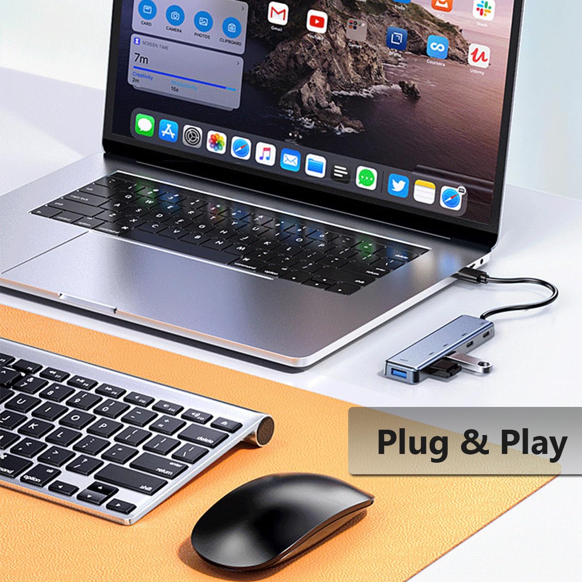 5 In 1 Usb 3.0 Hub, Usb Extender With Usb C Data Port, 5 Ports Usb Hub For Laptop, Pc, Flash Drive, Mobile Hdd, Xbox, Dell Xps, Hp, Etc Devices