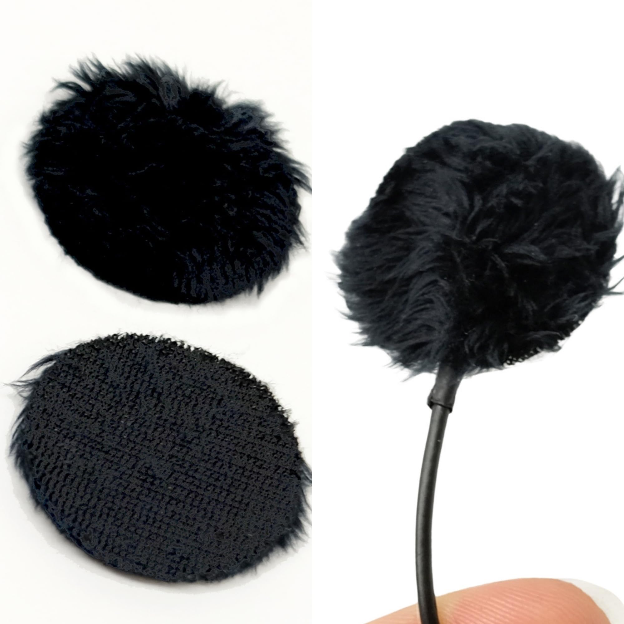 Ursa Plush Circles   5Mm Length Short Fur Lav Covers. Reusable & Super Soft. 25Mm Diameter (9X Circles + 30X Stickies, Multipack