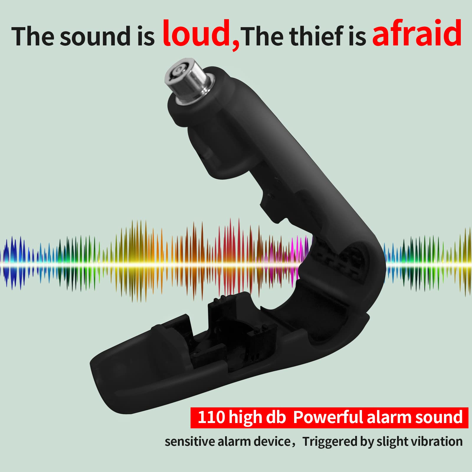 Bngwenhua Motorcycle Throttle Lock, Heavy Duty Anti Theft Adjustable, 110 Db Alarm System, Pa Material, Oval, Black