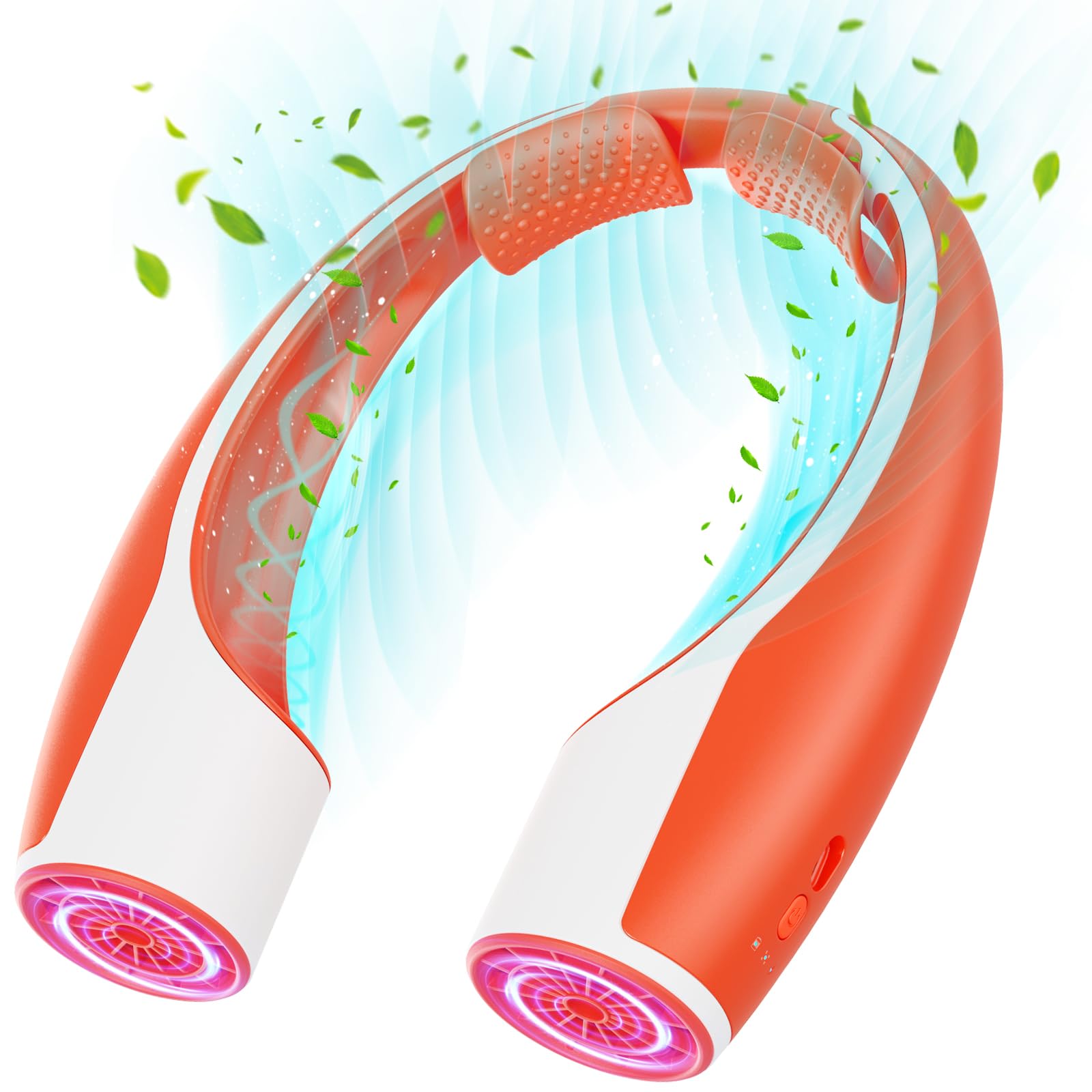 Rohent Neck Fan Portable For Outdoor: Powerful High Speed Personal Neck Fan 360 Cooling   4000Mah Battery Operated Rechargeable